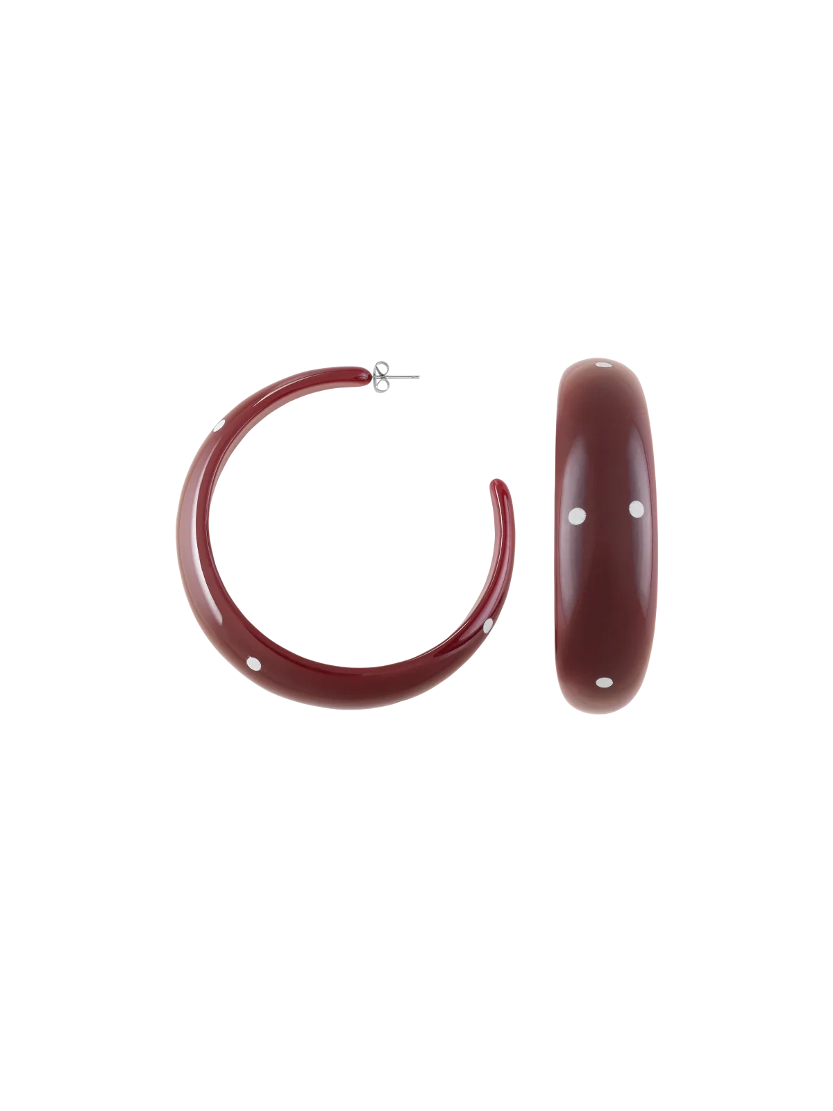 Mari Carmen garnet hoops