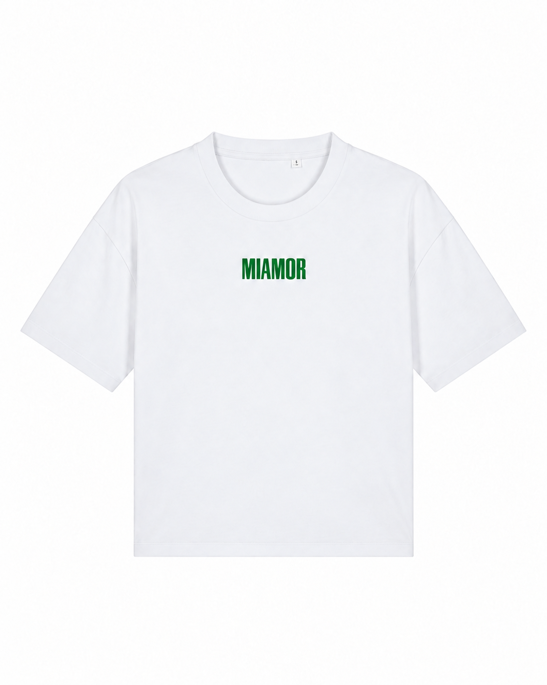 Miamor Women’s Box Tee – White / Green