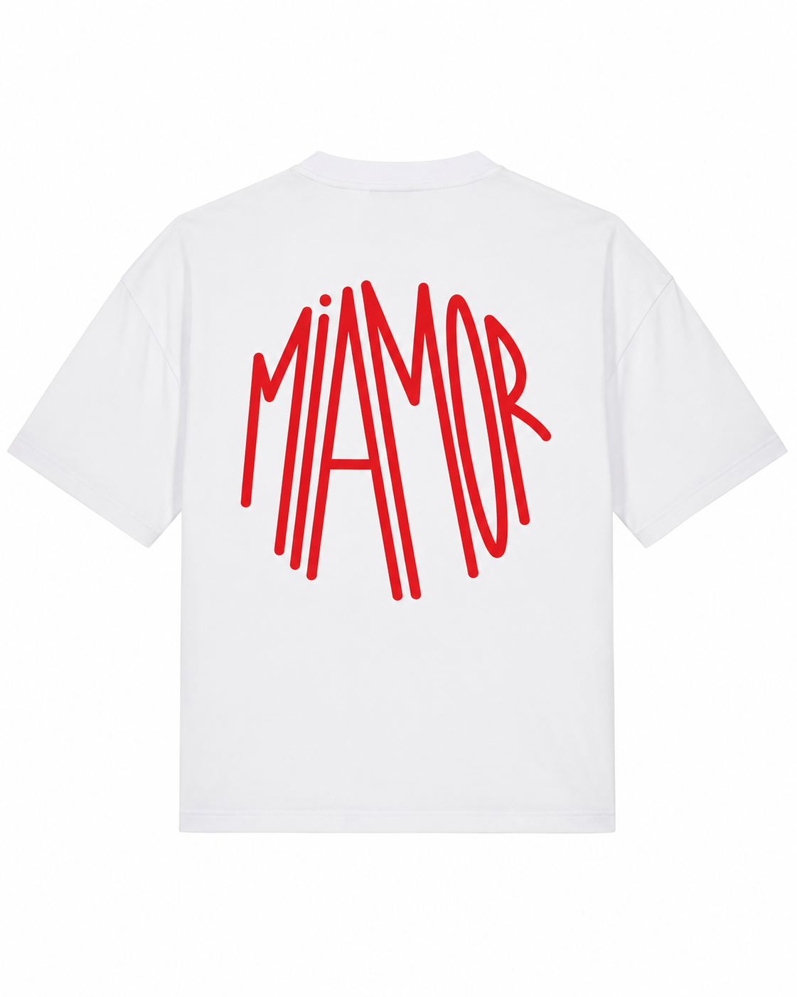 Miamor Women’s Box Tee – White / Red