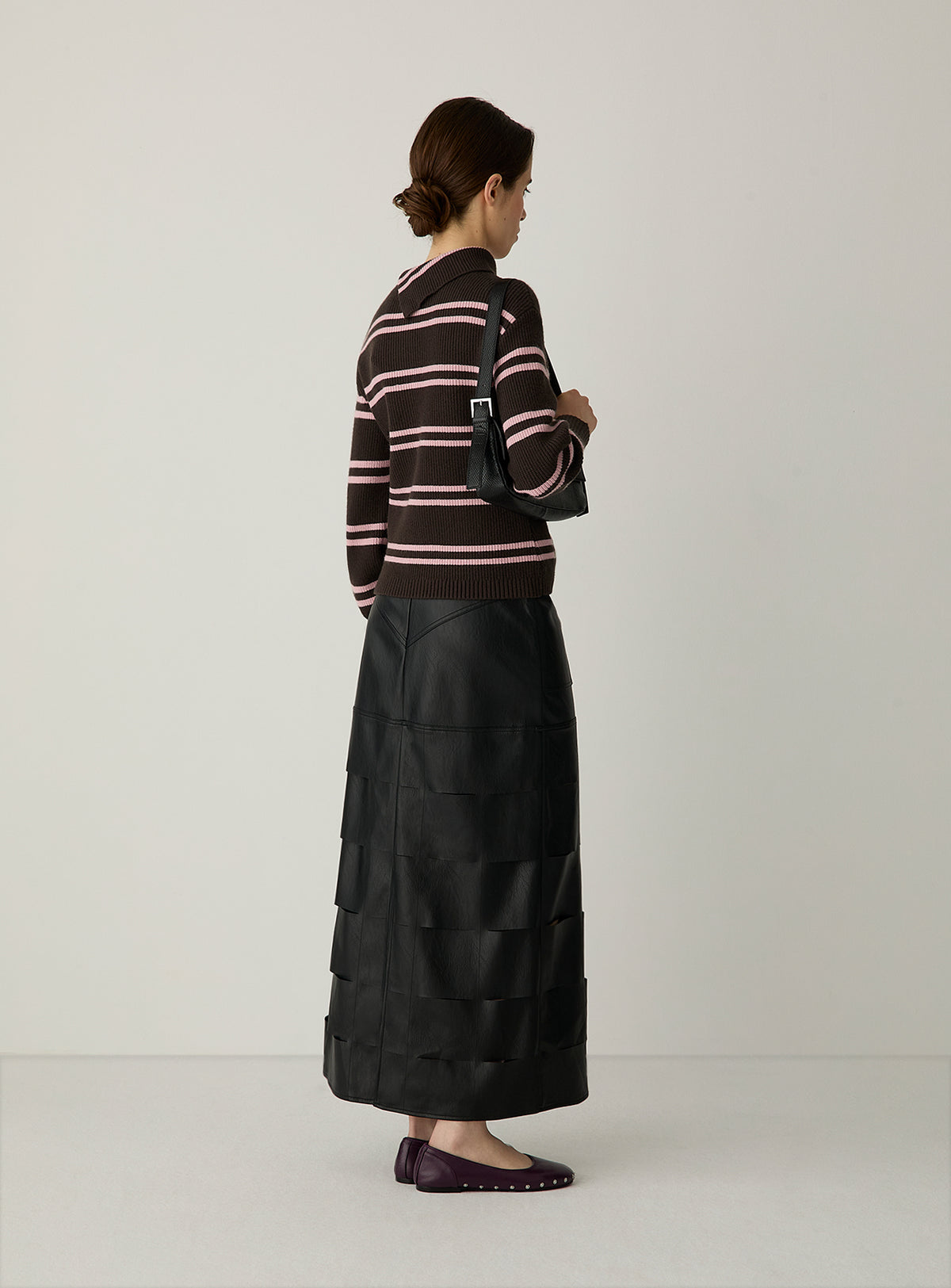 NOLIE BROWN STRIPED KNIT