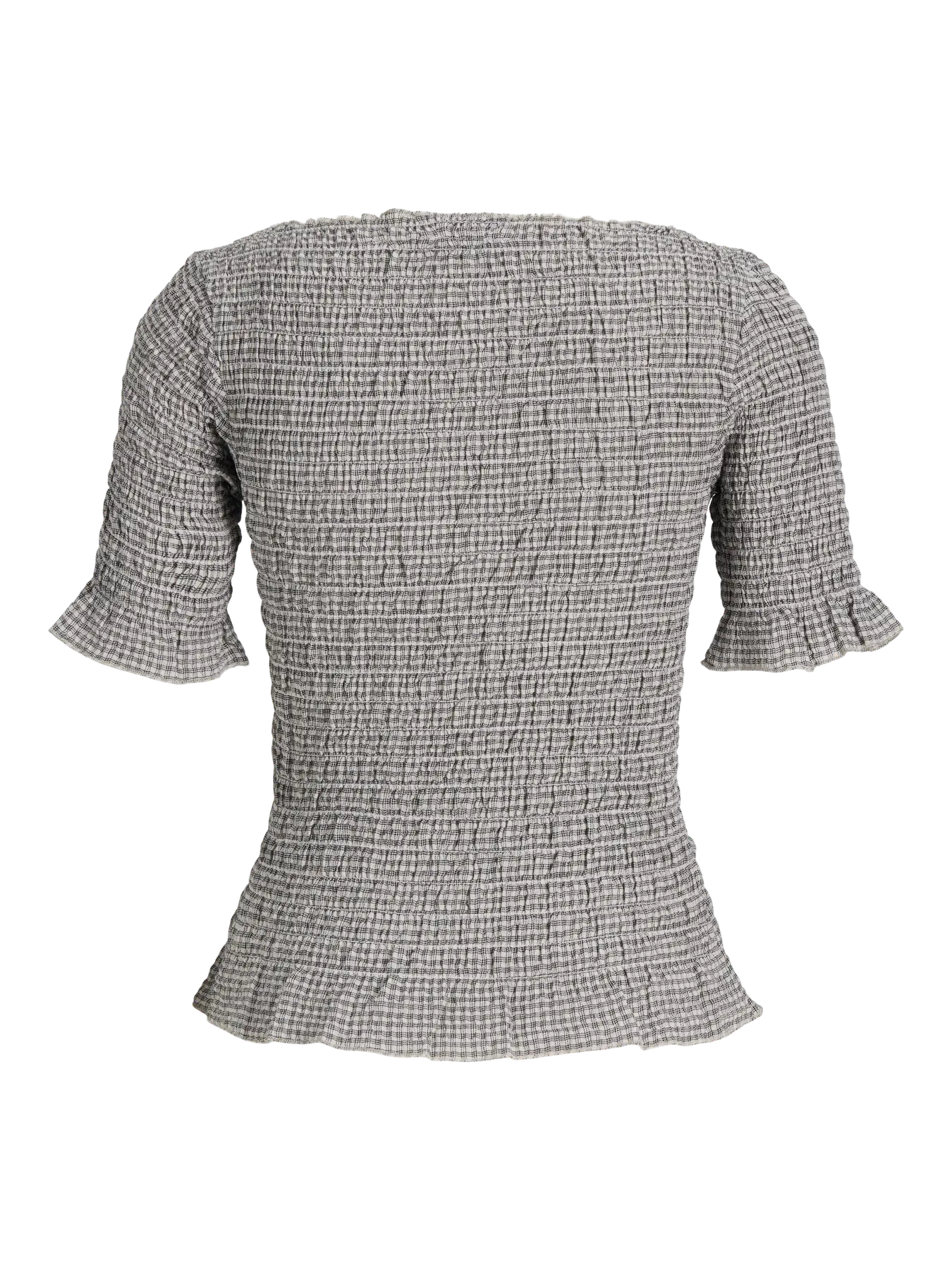 JXCELINA SMOCK TOP - BRIGHT WHITE/ BLACK