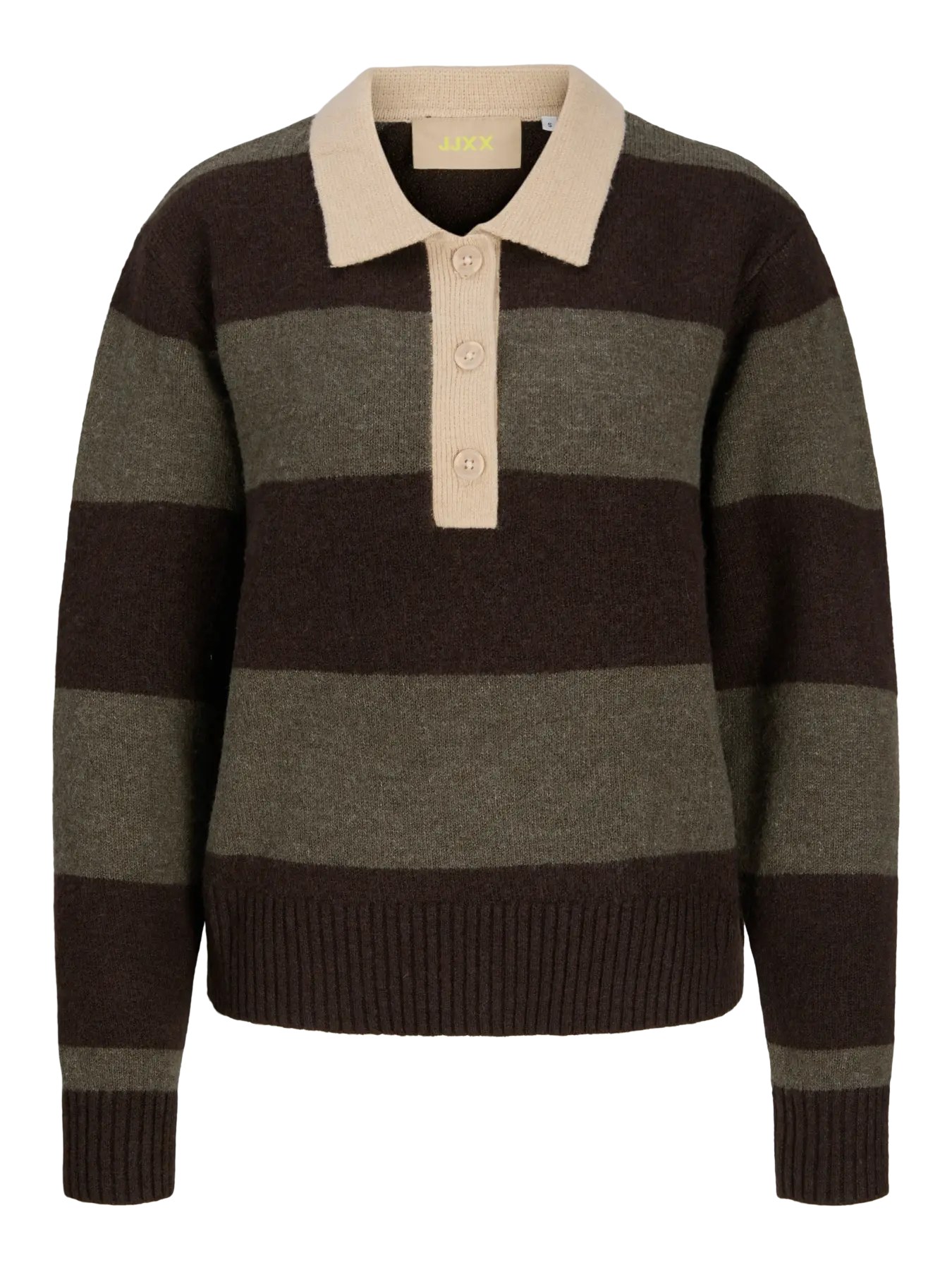 JXRUBY POLO NECK KNIT - SEAL BROWN