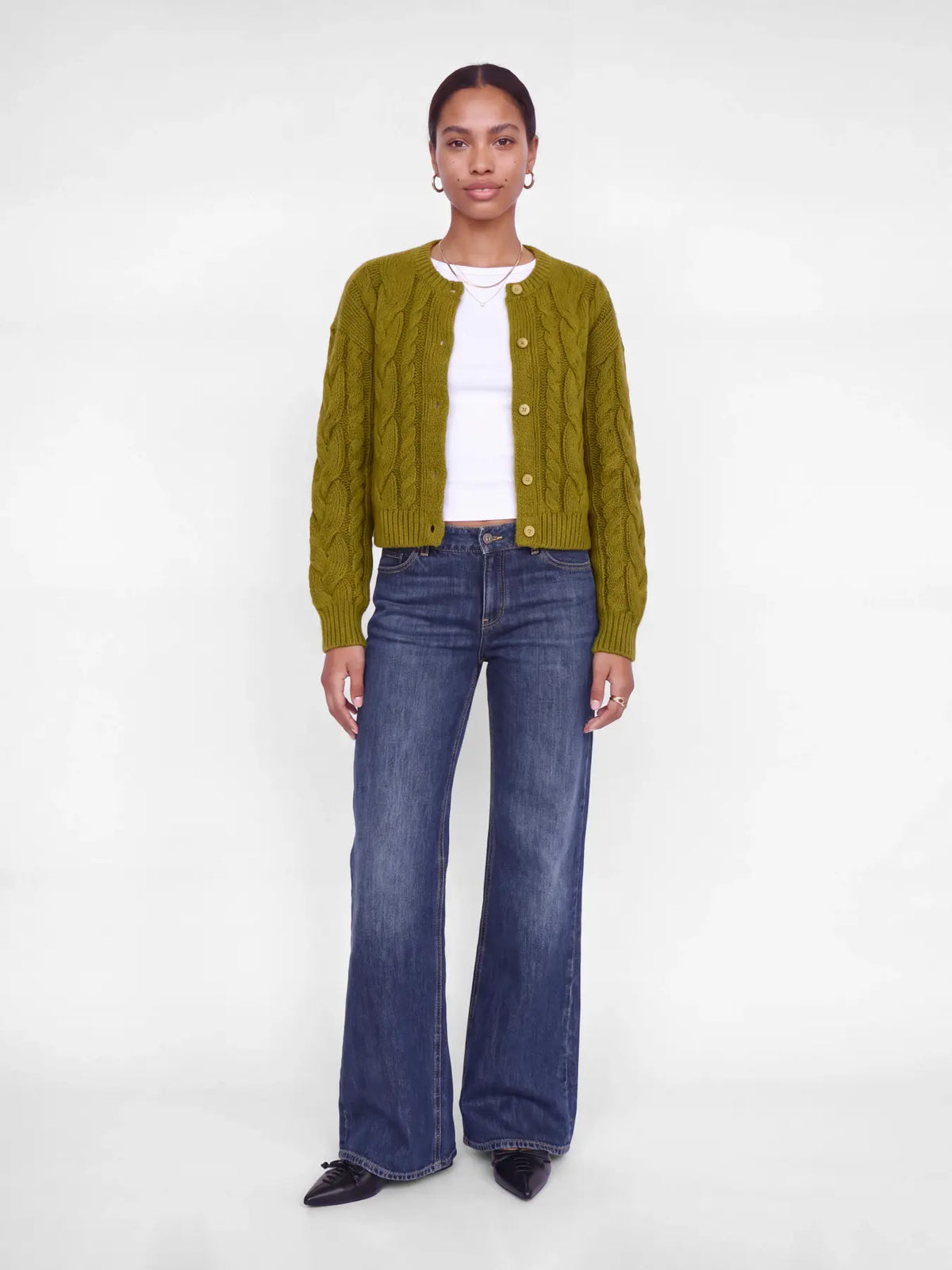 JXMAGDA CARDIGAN KNIT - GREEN MOSS