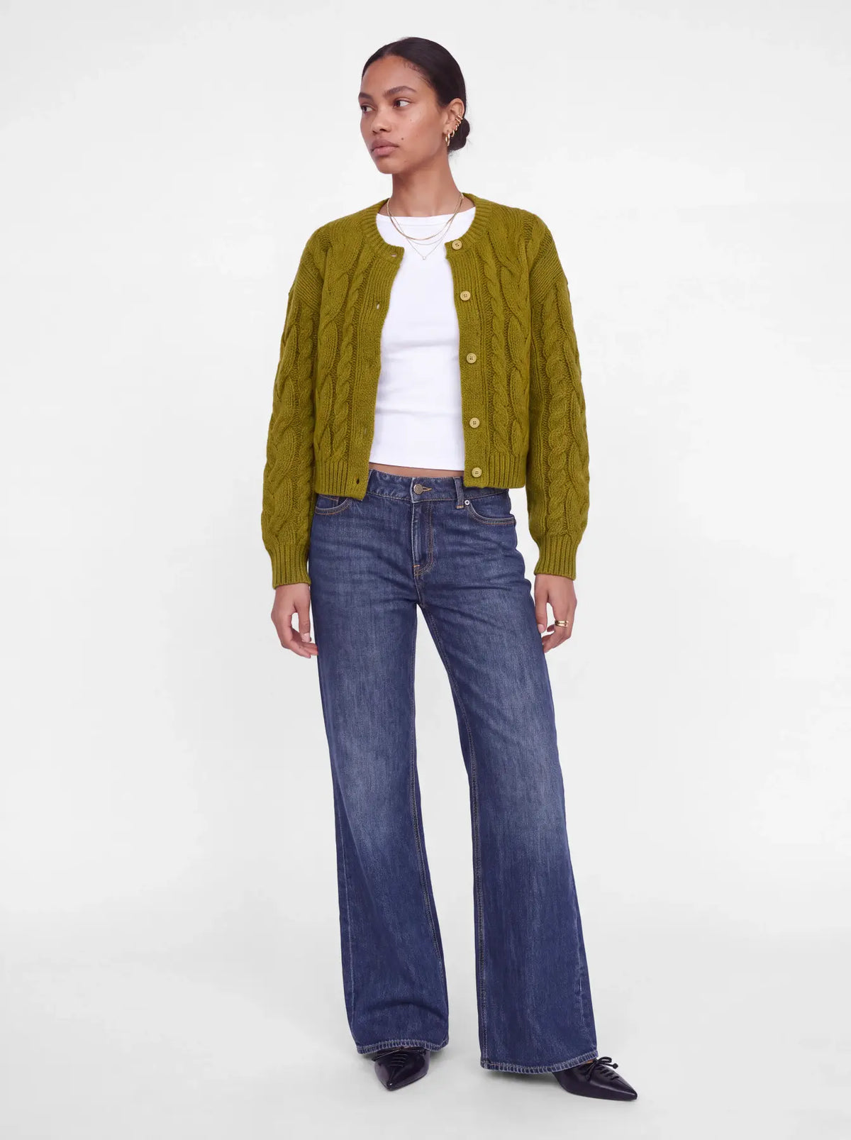 JXMAGDA CARDIGAN KNIT - GREEN MOSS