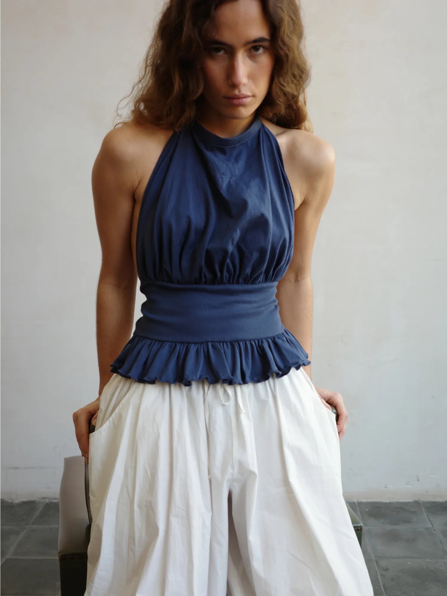Palmer blue top - one size