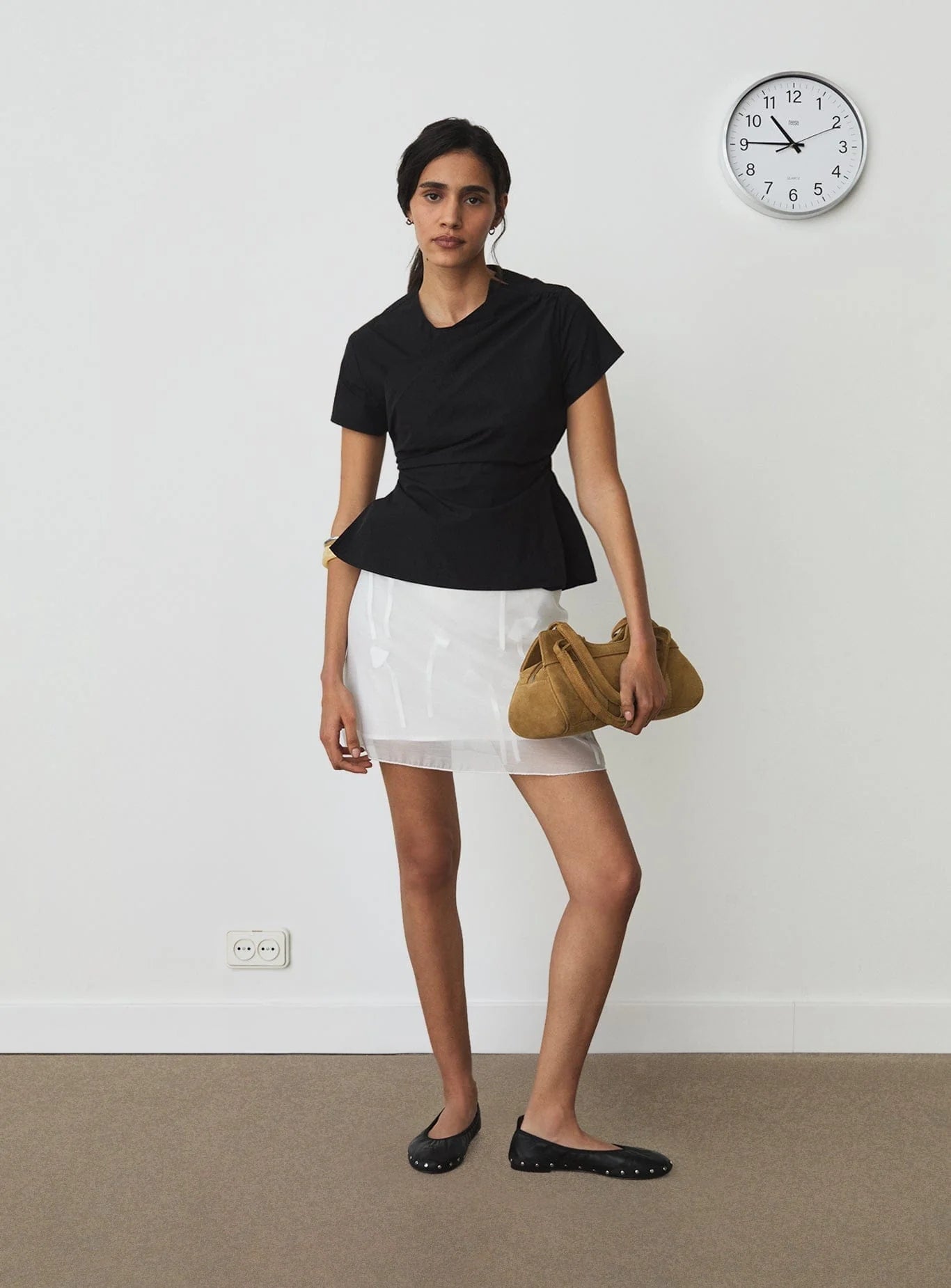 Raven asymmetric blouse - Black