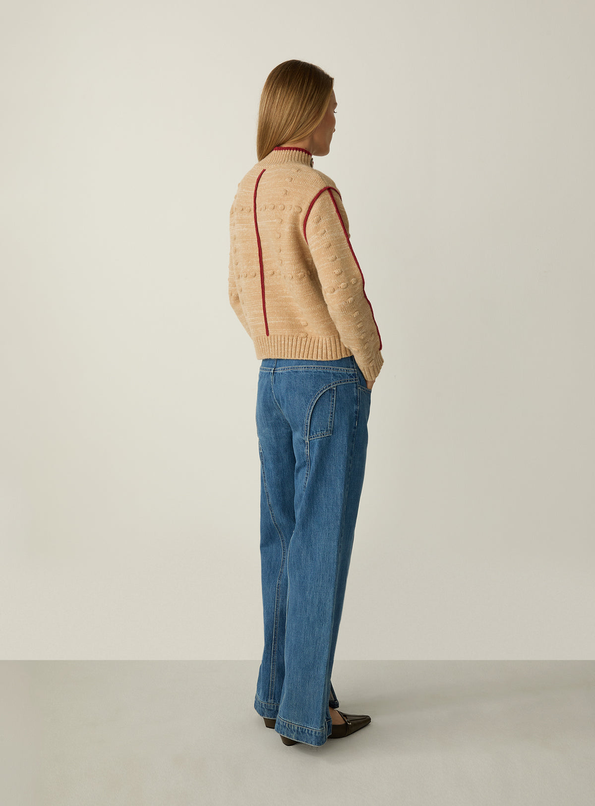 RIBES BEIGE TEXTURED KNIT