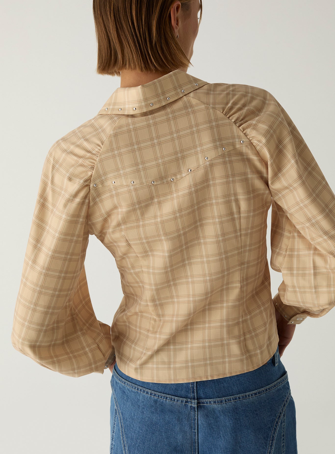 Rowan blouse - Beige squared