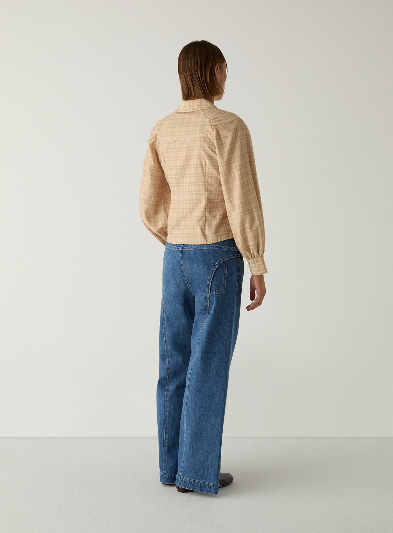 Rowan blouse - Beige squared