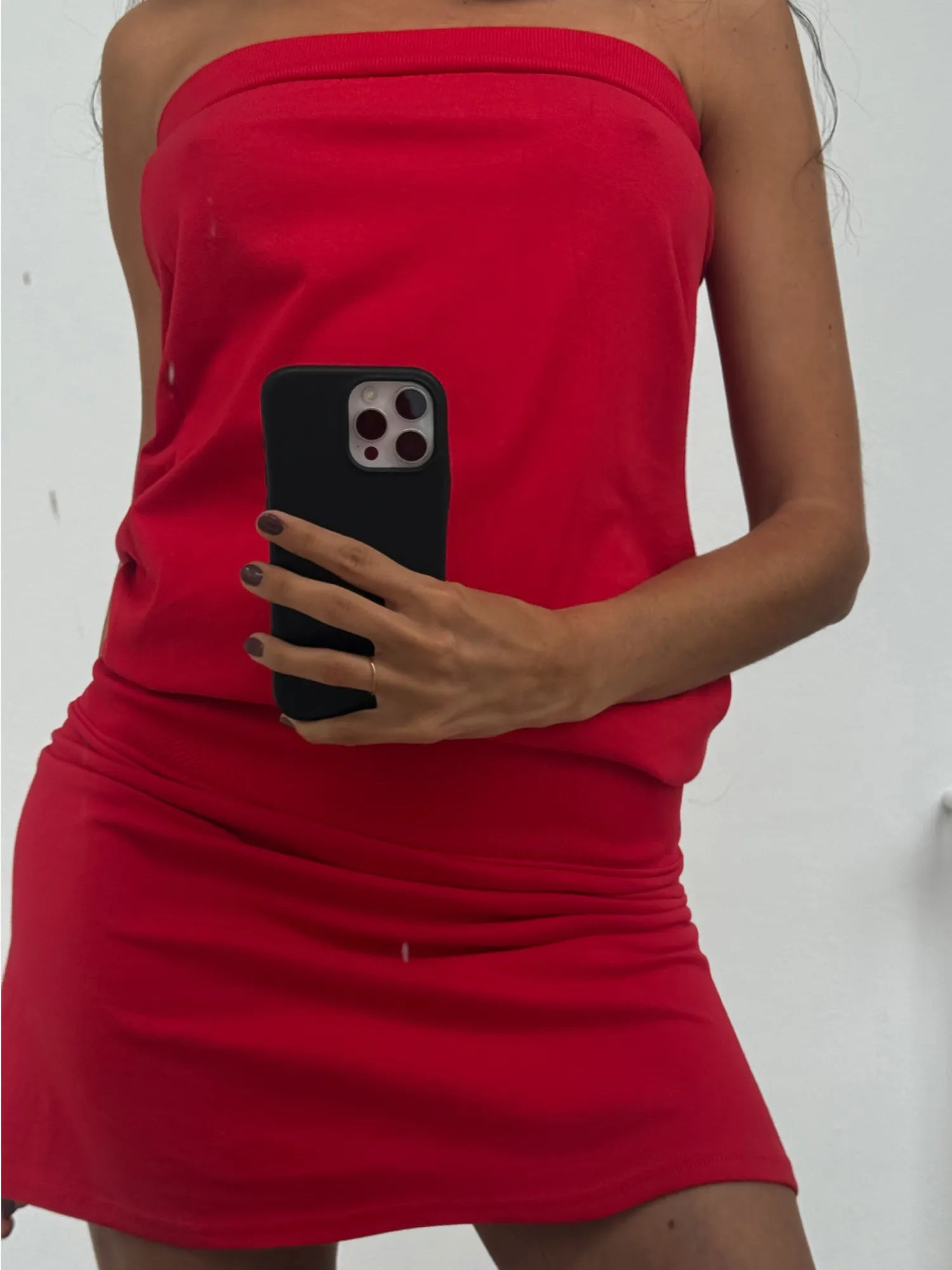Caps dress - Red