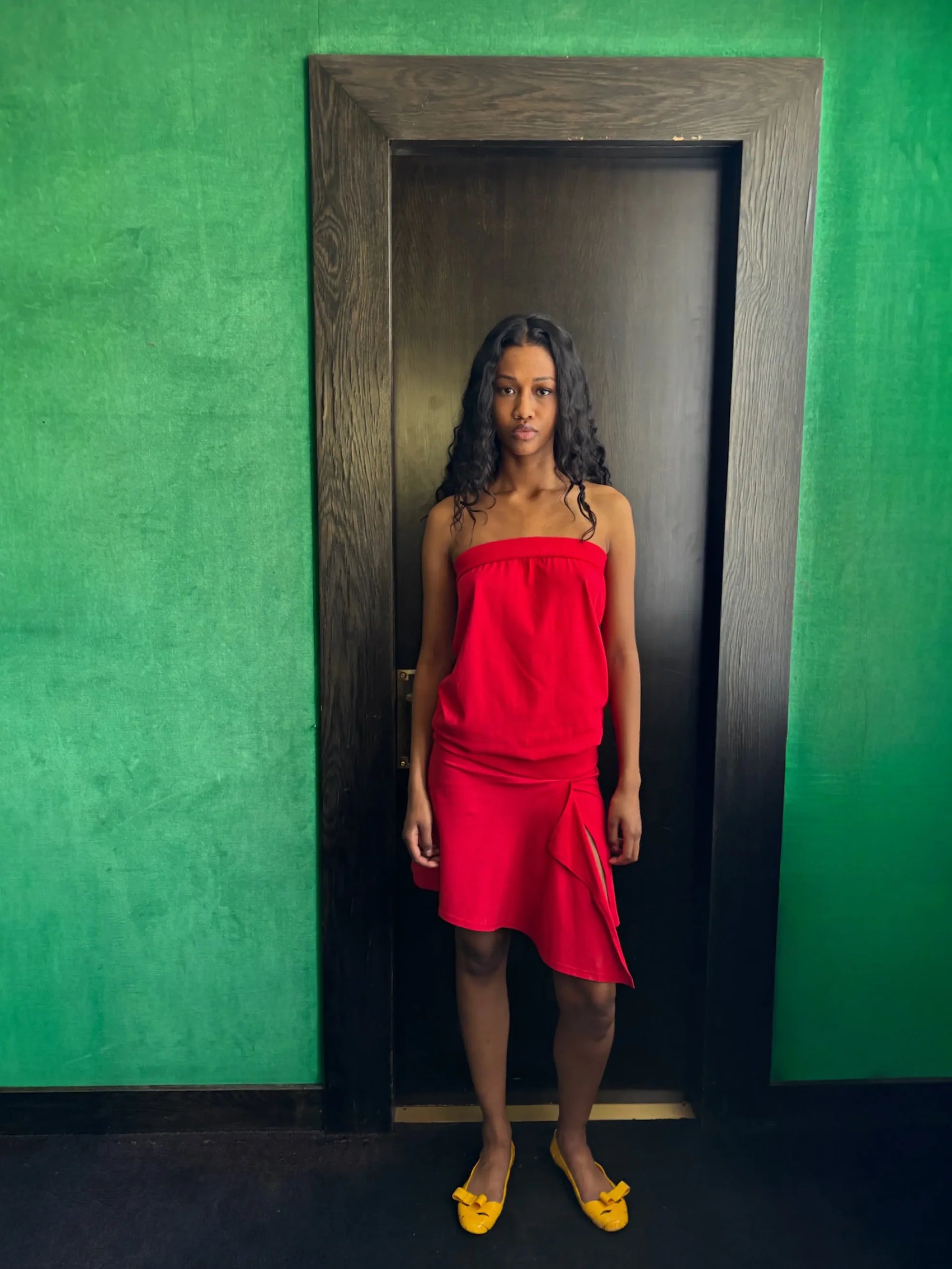Caps dress - Red