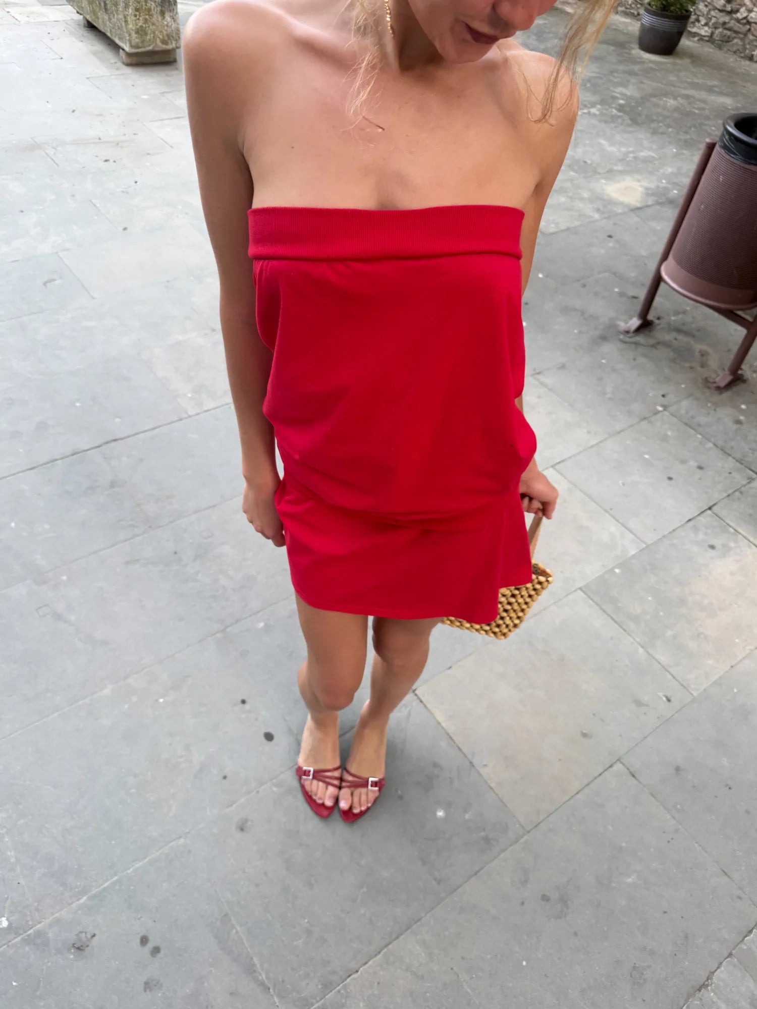 Caps dress - Red
