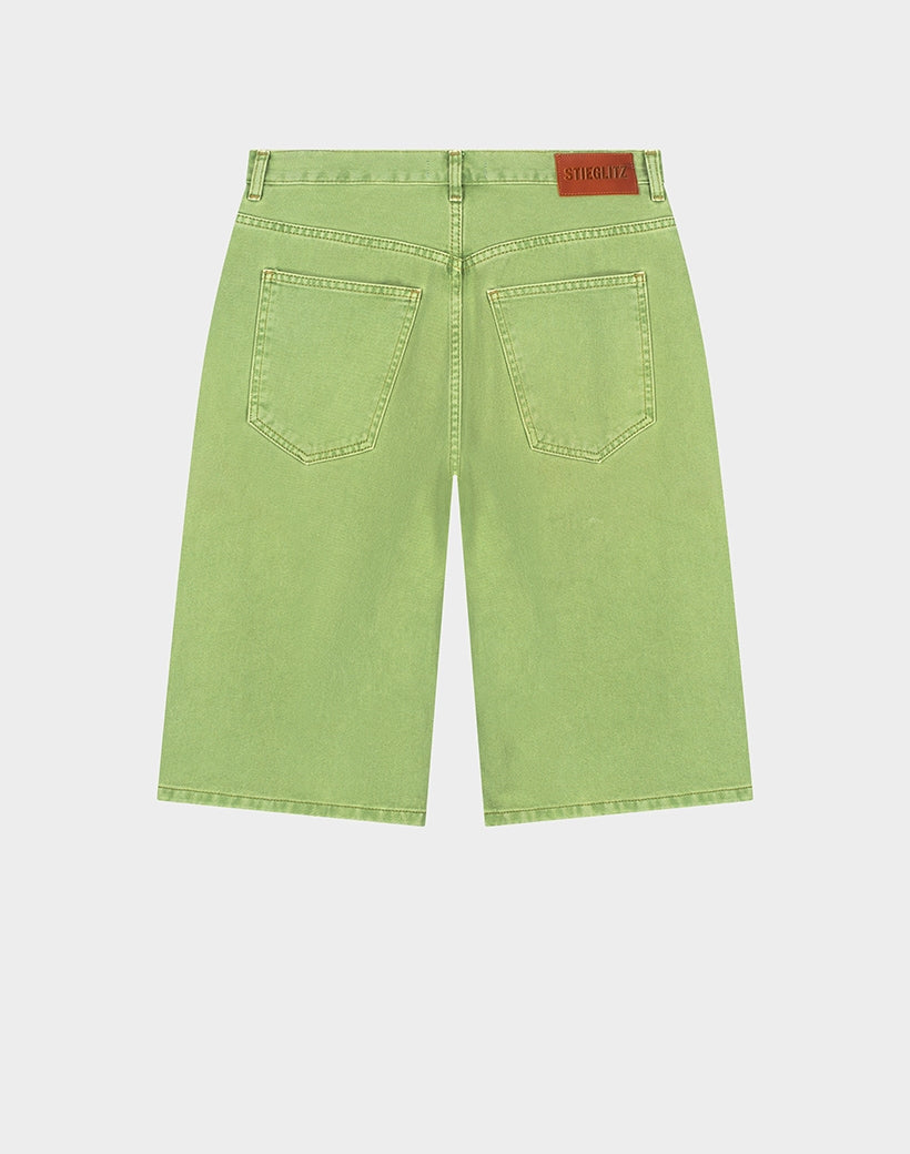 Alexio denim shorts - Green