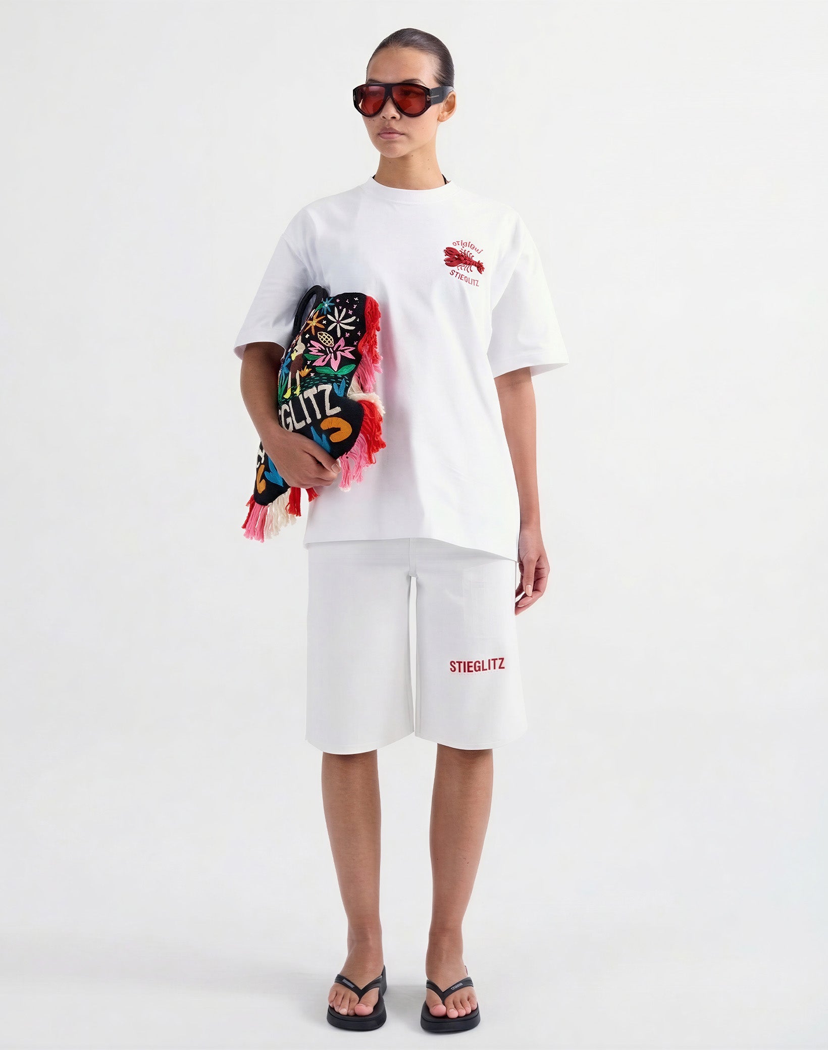 Leonor denim short - White