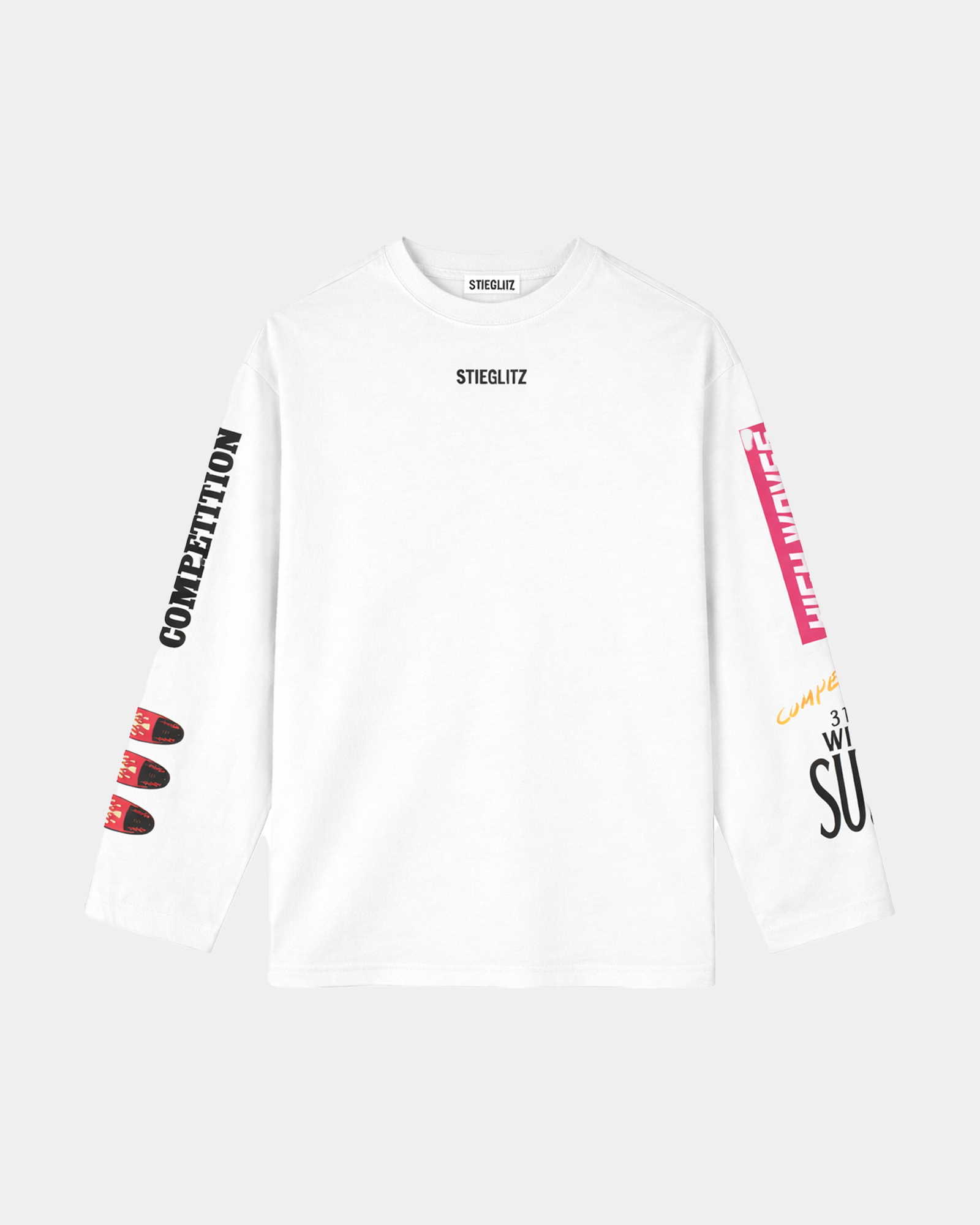 Monica wide skate longsleeve - White