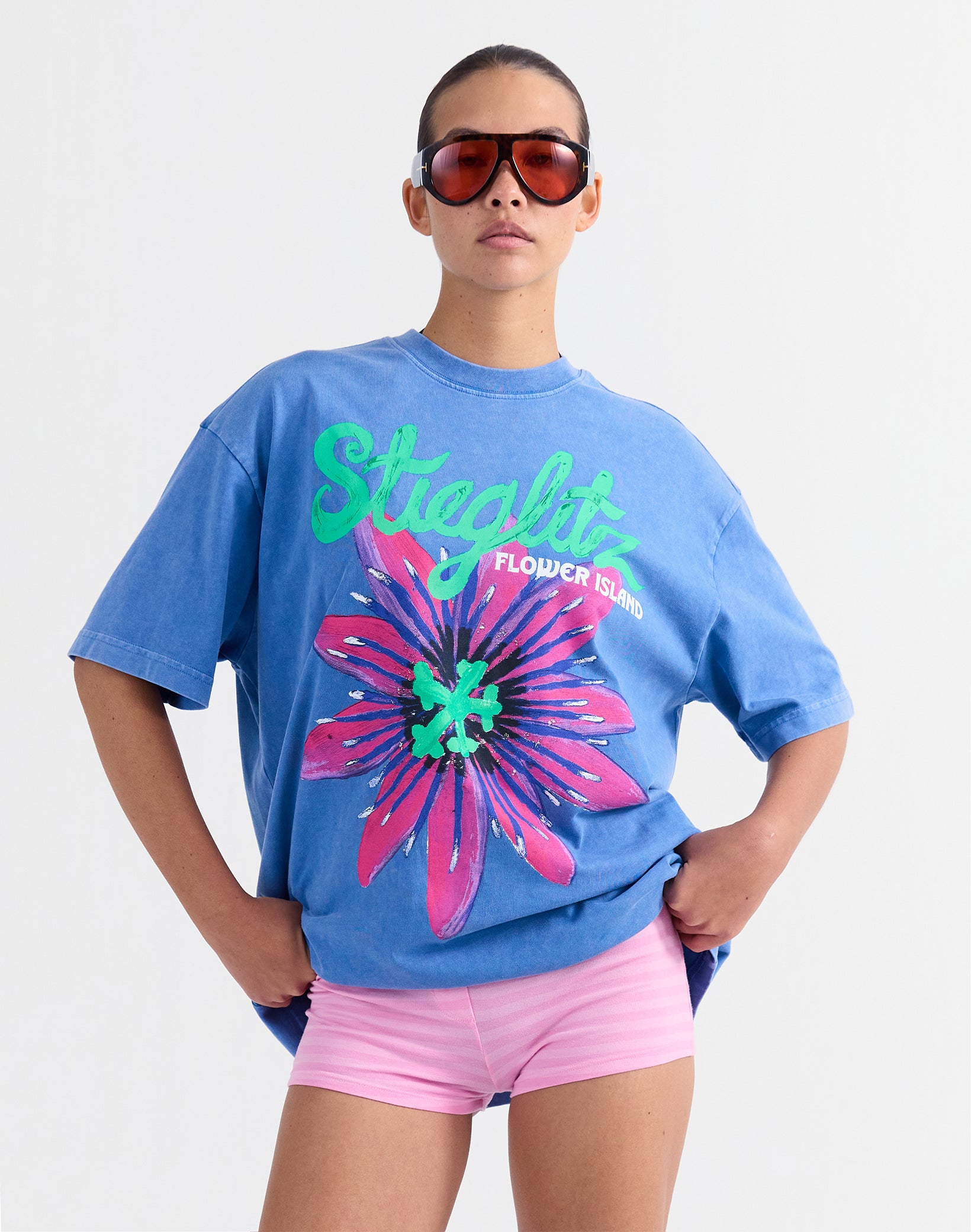Elida oversized T-shirt - Blue