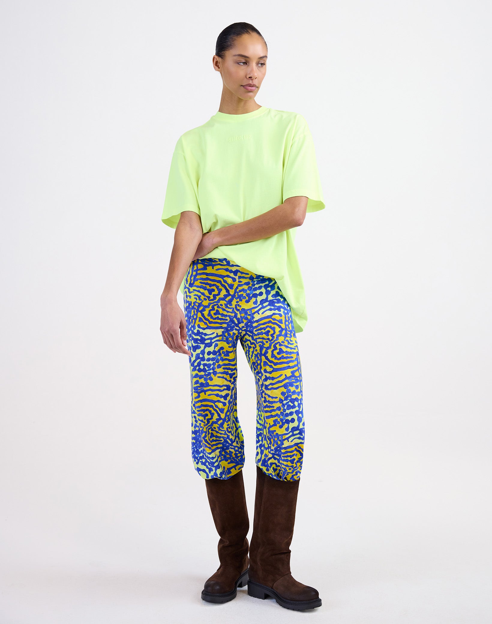 Basic worn-out oversized t-shirt - Yellow