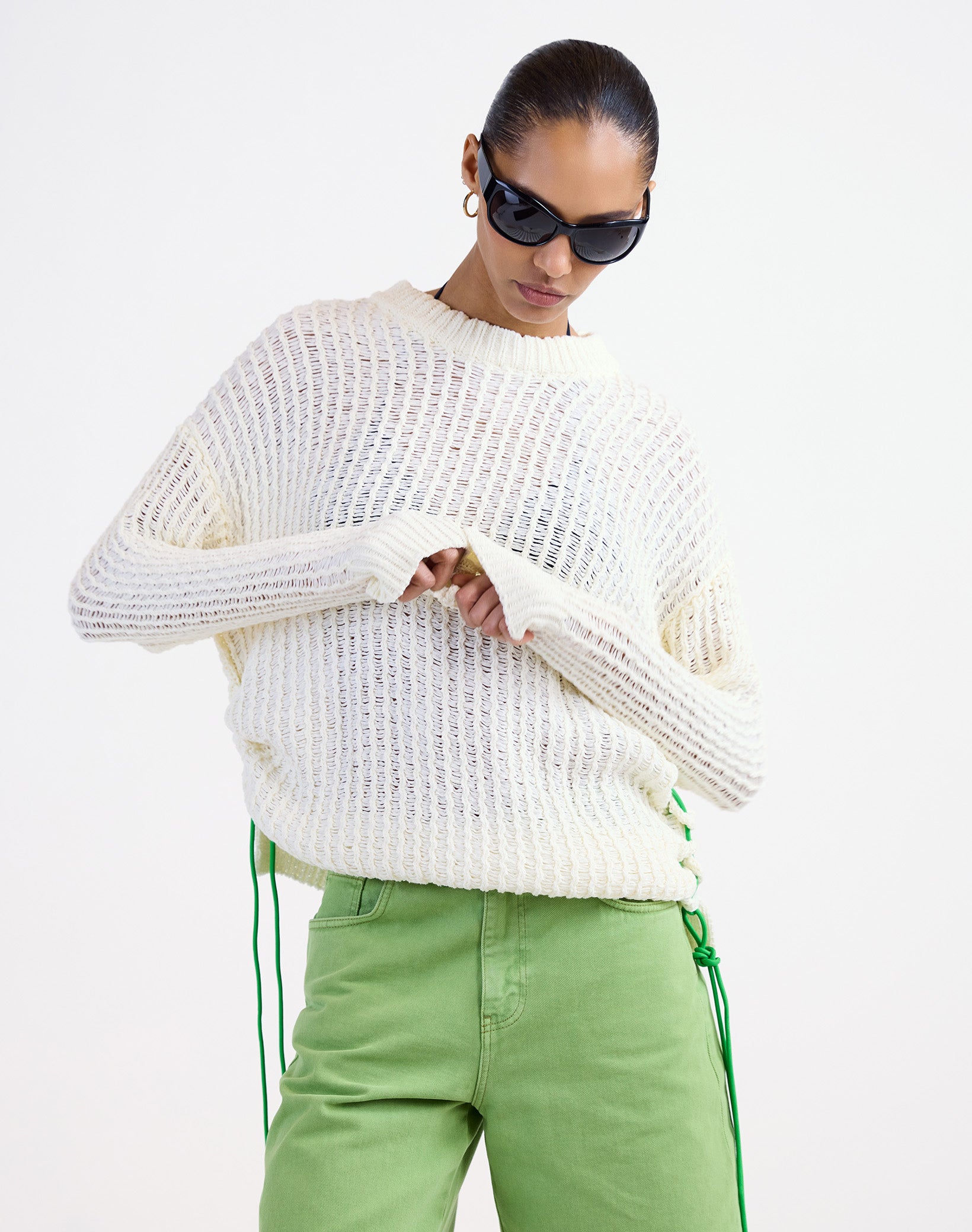 Samya knitted sweater - Beige
