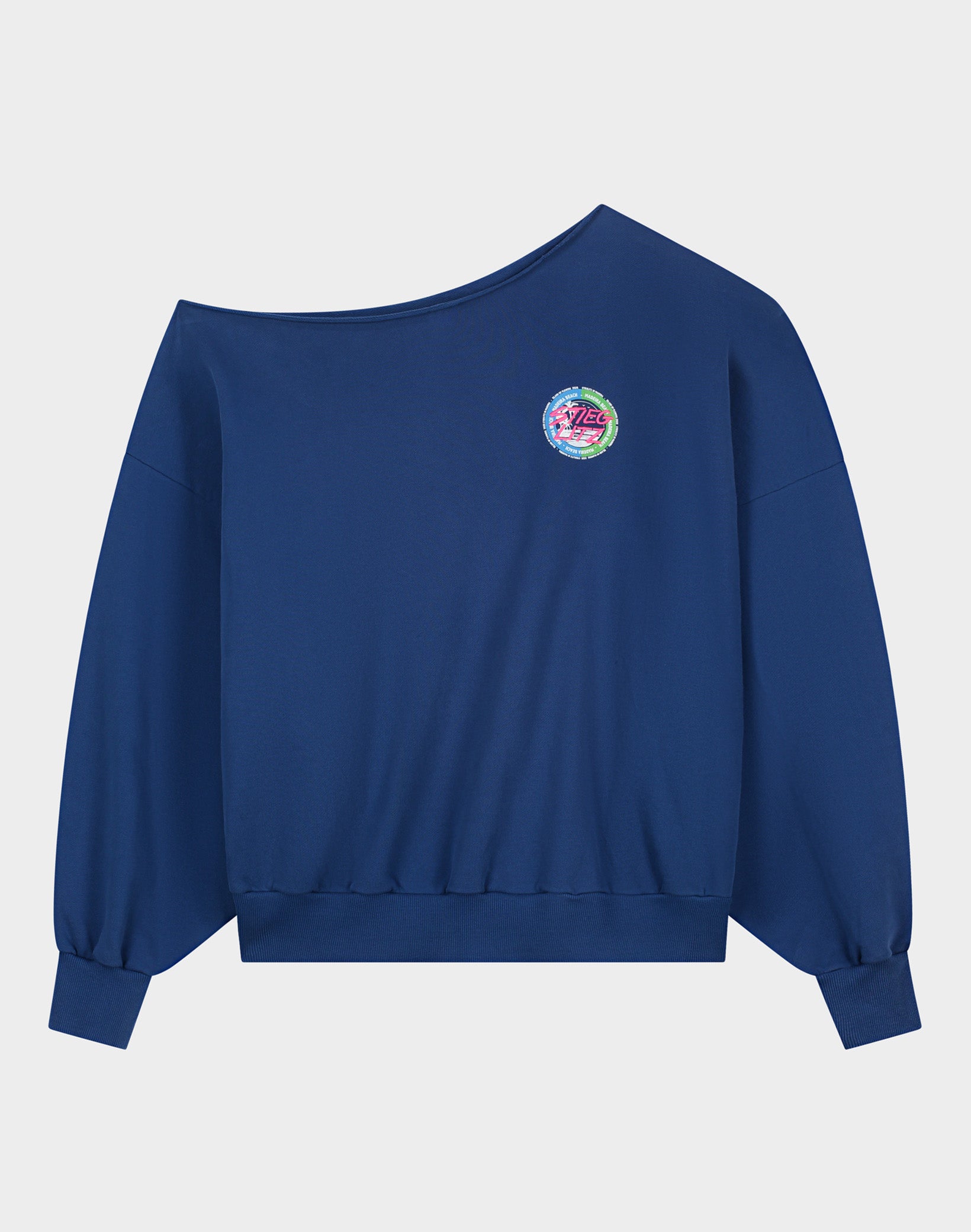 Maik off-shoulder sweater - Blue