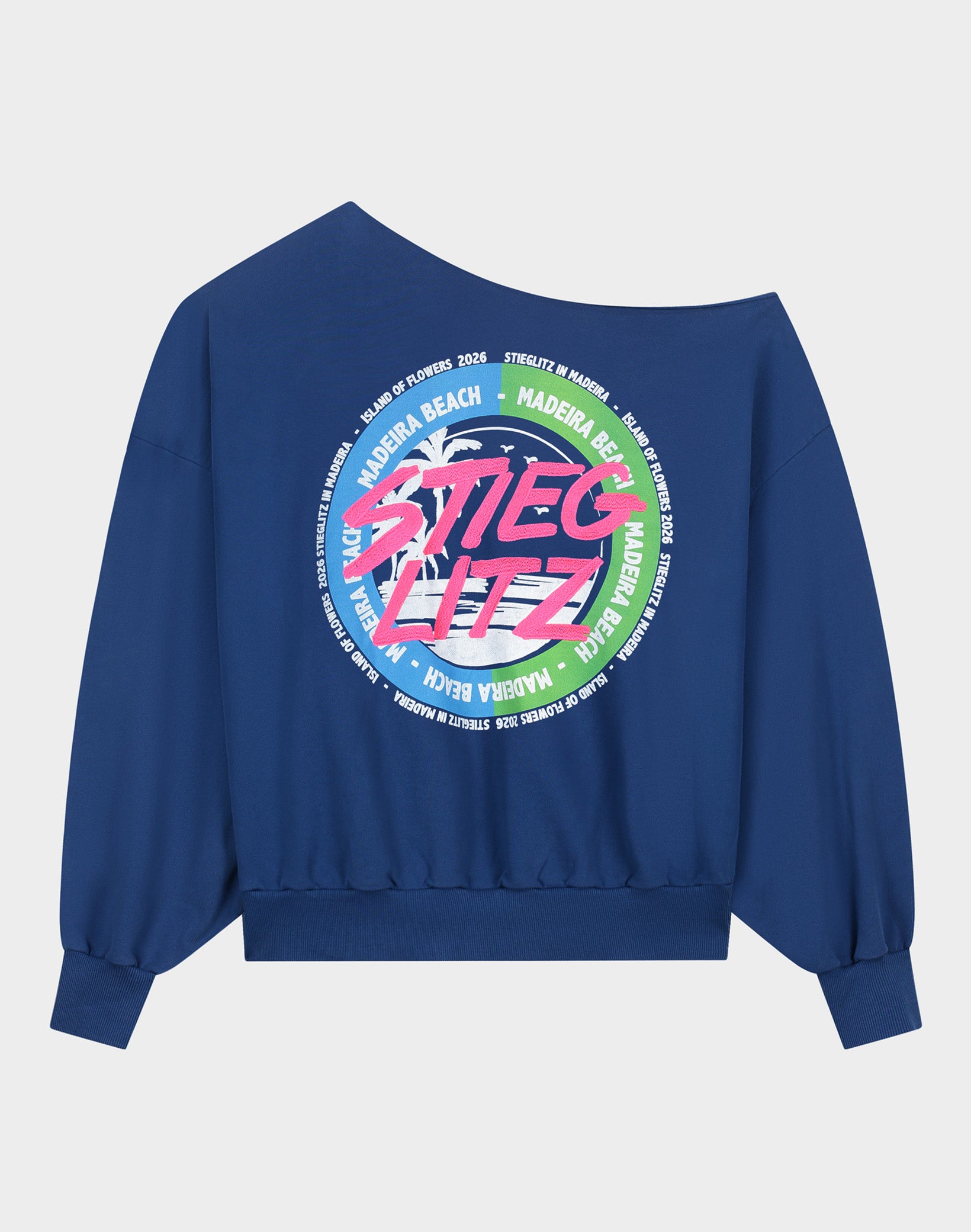 Maik off-shoulder sweater - Blue