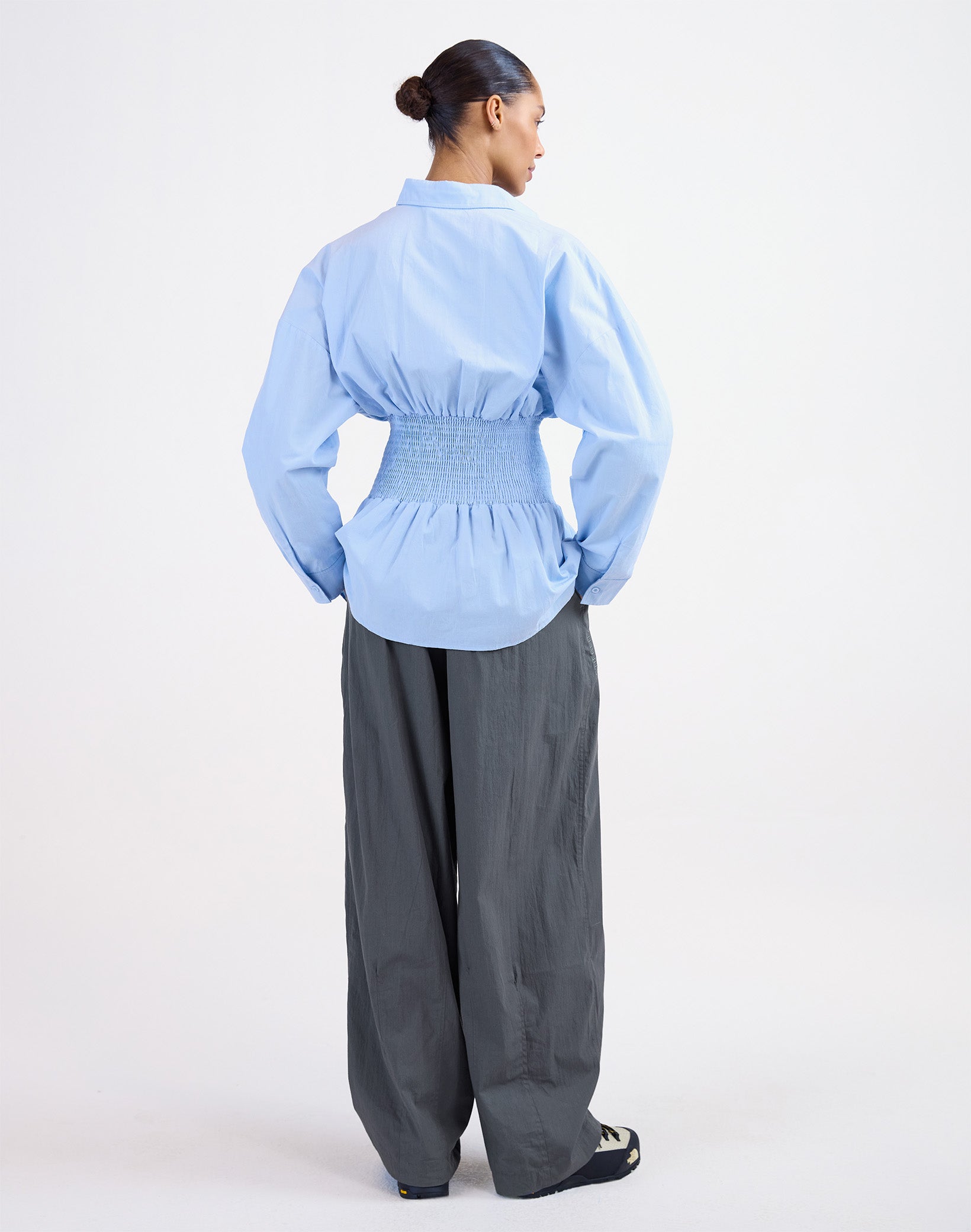 Amanda Smock Blouse - Blue