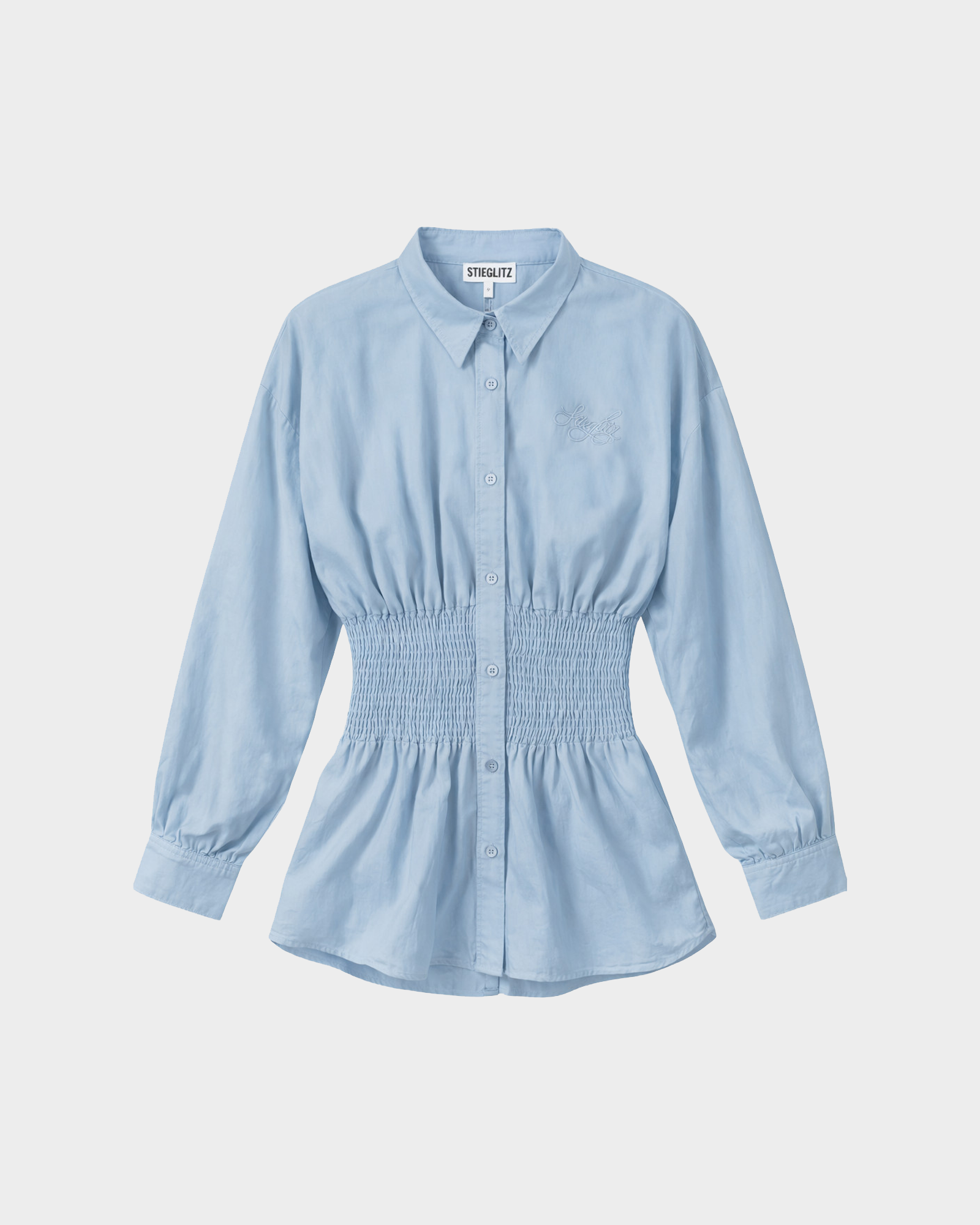 Amanda Smock Blouse - Blue