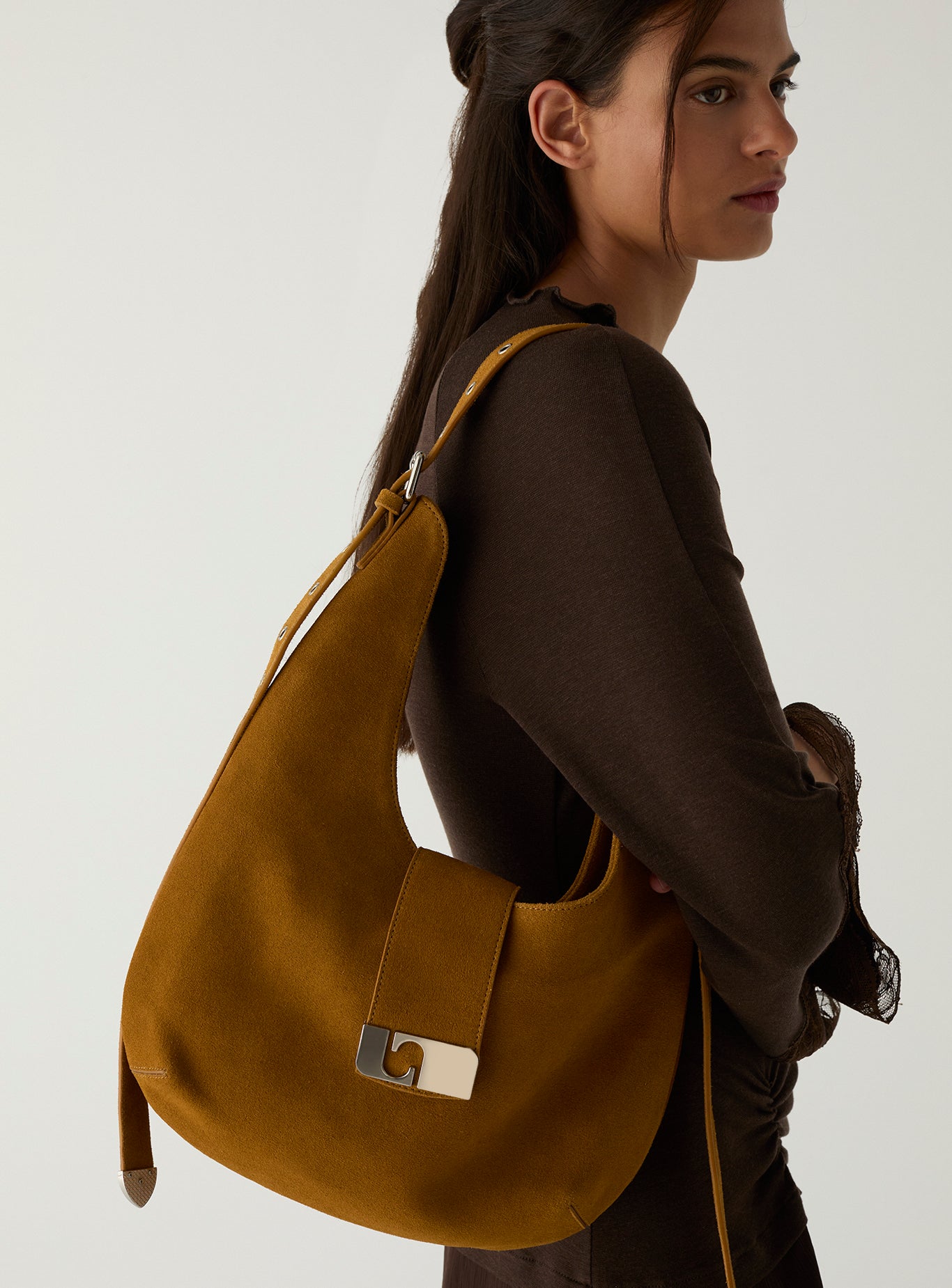 Vixen suede bag - Camel