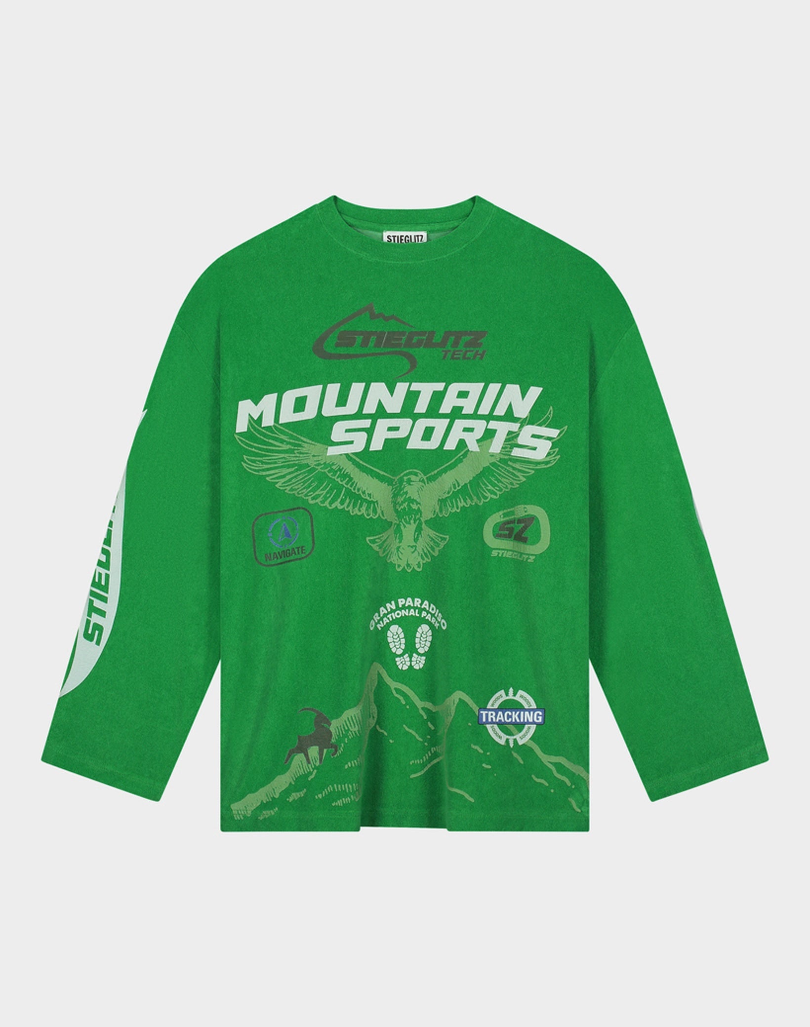 Romano terry wide skate longsleeve - Green