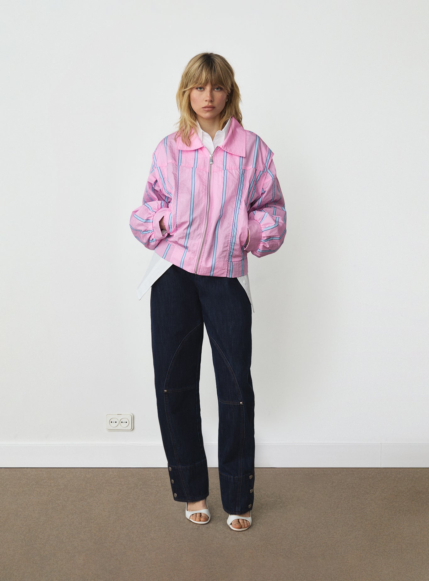 Watson bomber jacket - Pink stripes