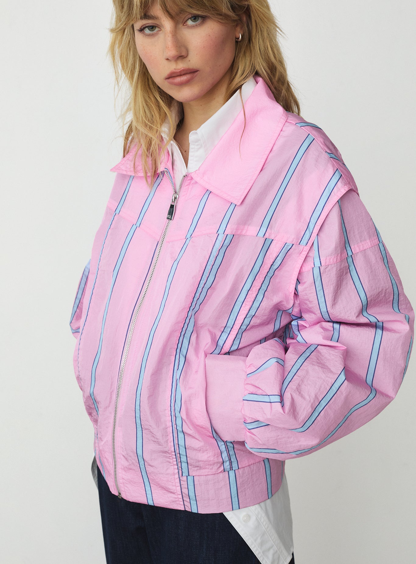 Watson bomber jacket - Pink stripes