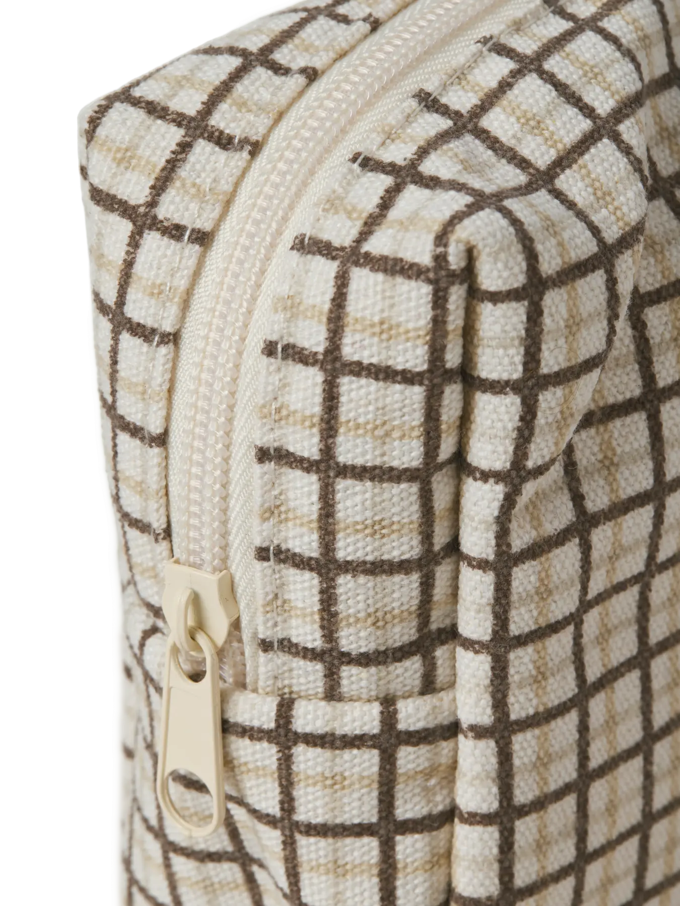 JXBETHANY COSMETIC BAG ACC - EGRET W. CHECK