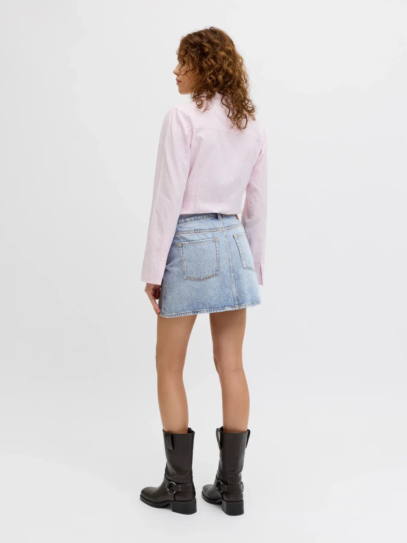 JXLAURA MW SKIRT - LIGHT BLUE DENIM