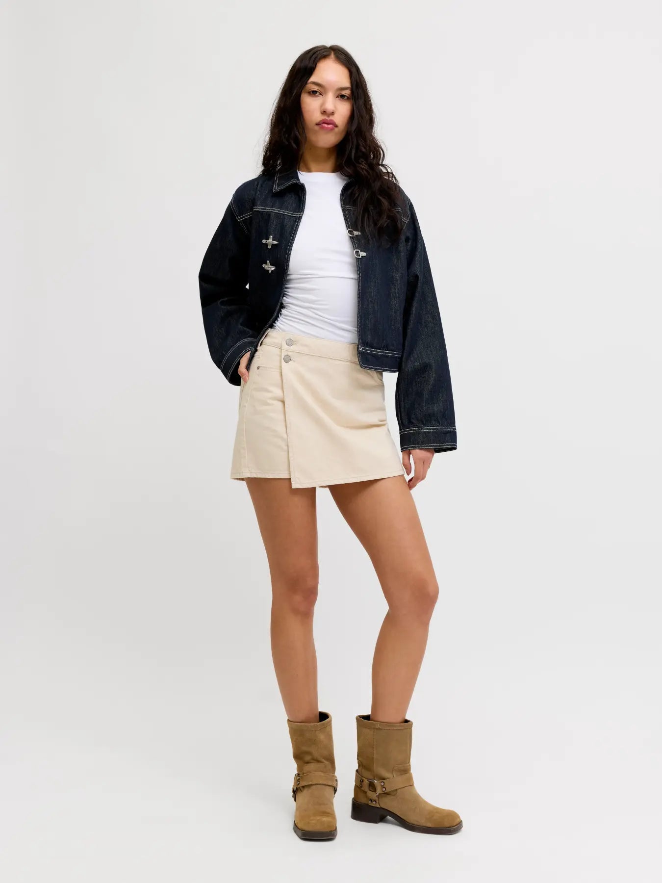 JXGRETA DENIM SKORT - ECRU
