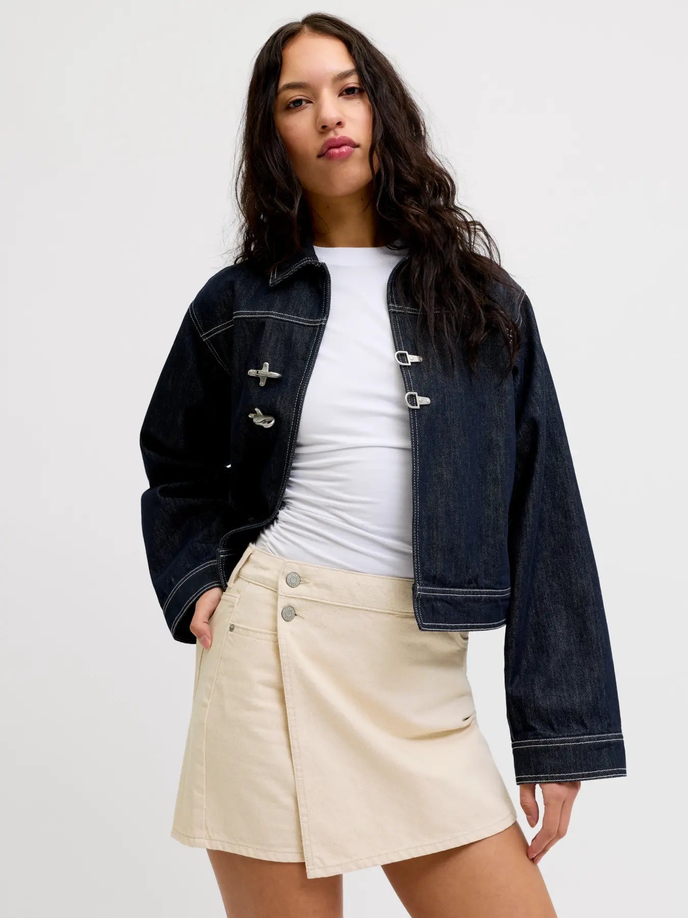 JXGRETA DENIM SKORT - ECRU