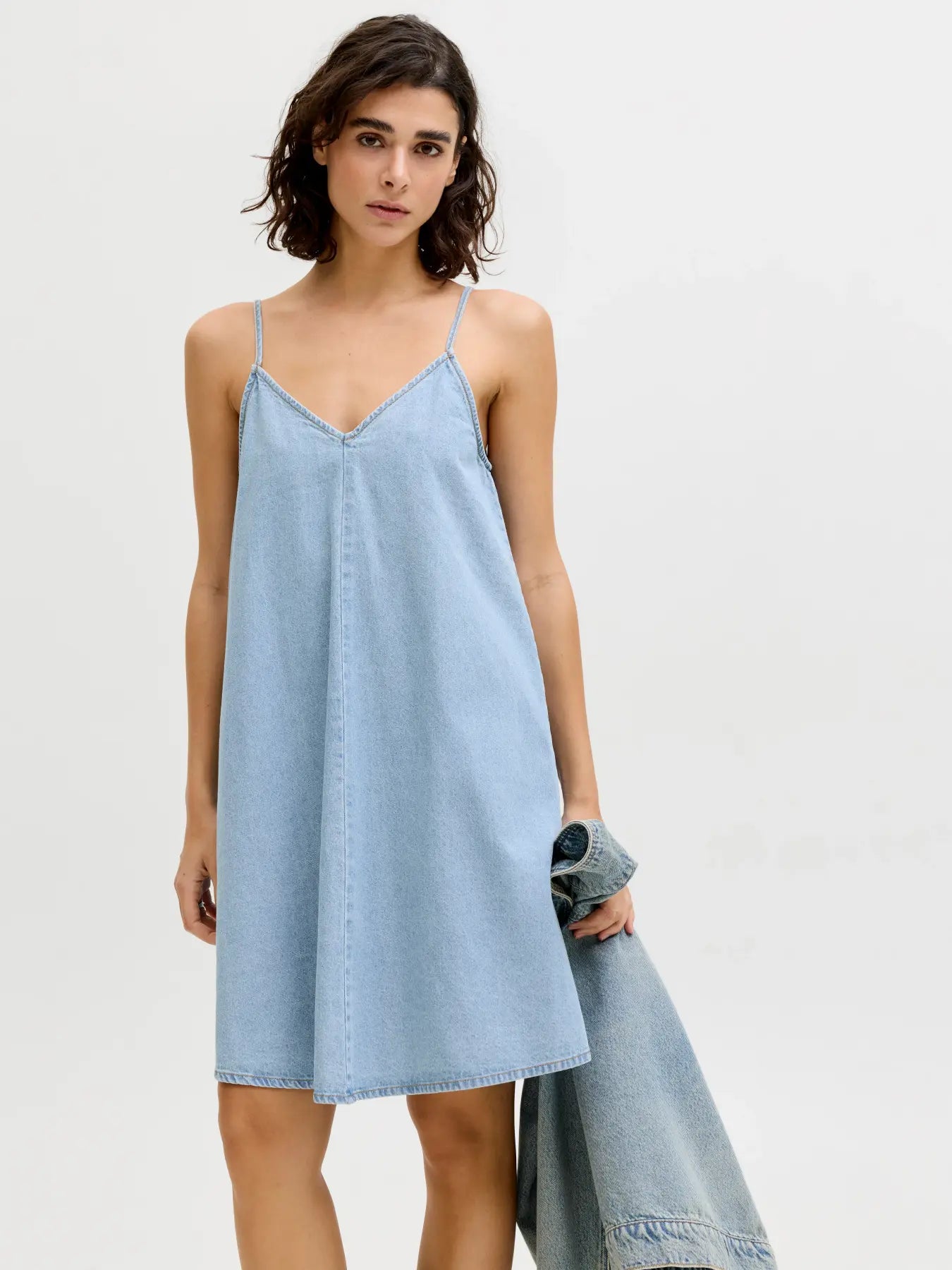 JXLUCY SHORT DRESS - LIGHT BLUE DENIM