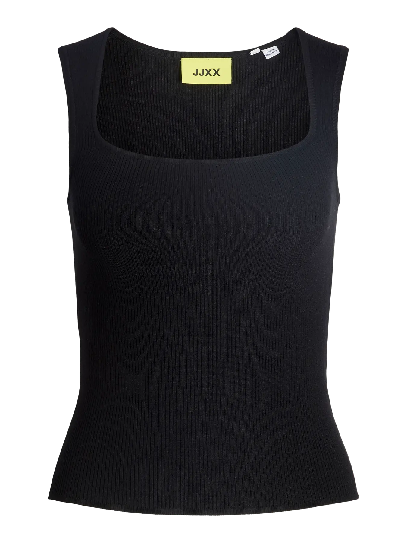 JXPOSIE SQUARE NECK TOP KNIT - BLACK