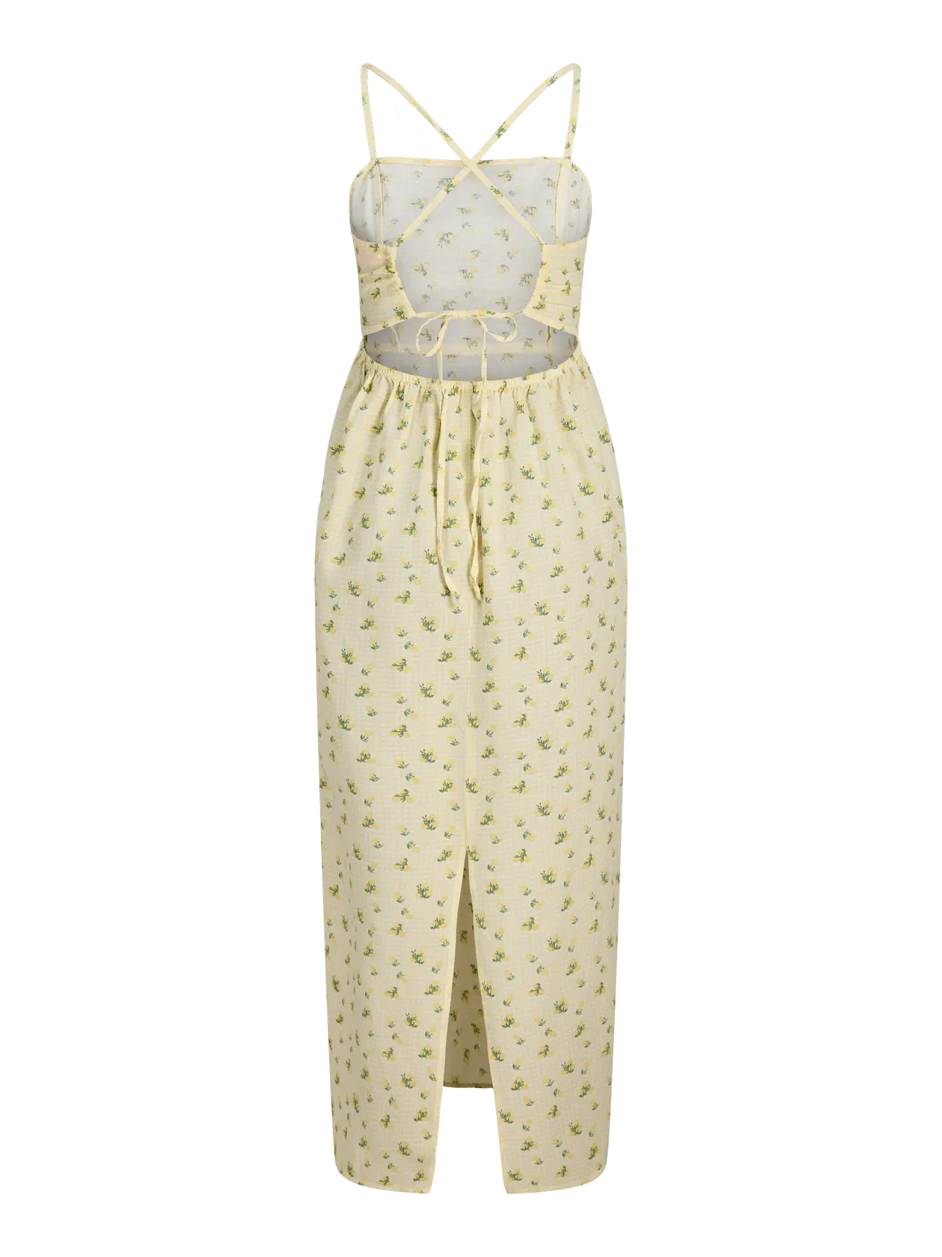 JXANNIKA OPEN BACK DRESS - SUNLIGHT LEMONS
