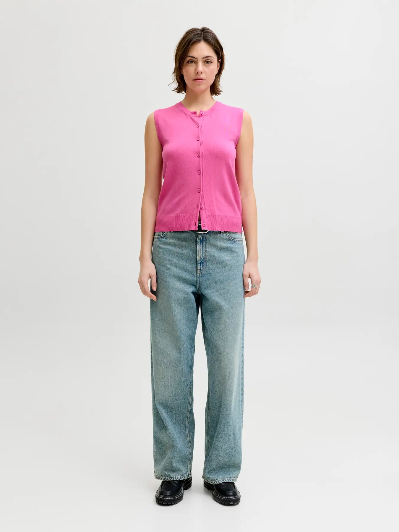 JXOPHELIA CARDIGAN KNIT VEST - FIJI FLOWER