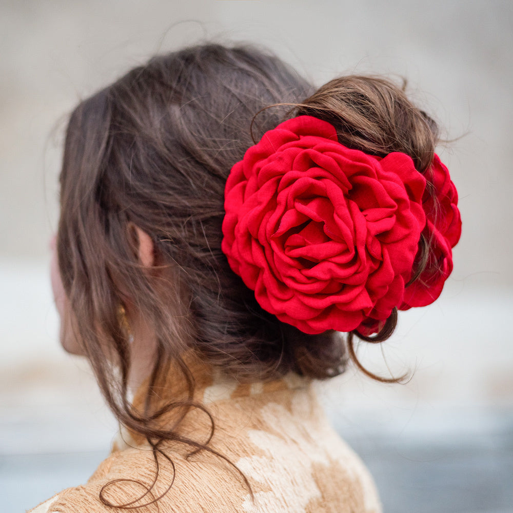 ROSE RED HAIRCLIP BIG 20.50