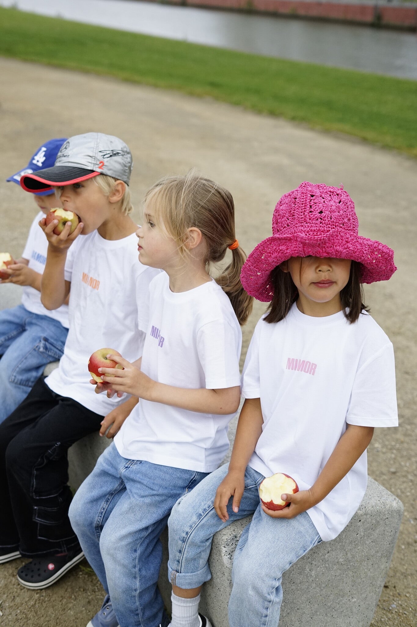 T-shirt blanc Mini Miamor - rose pâle