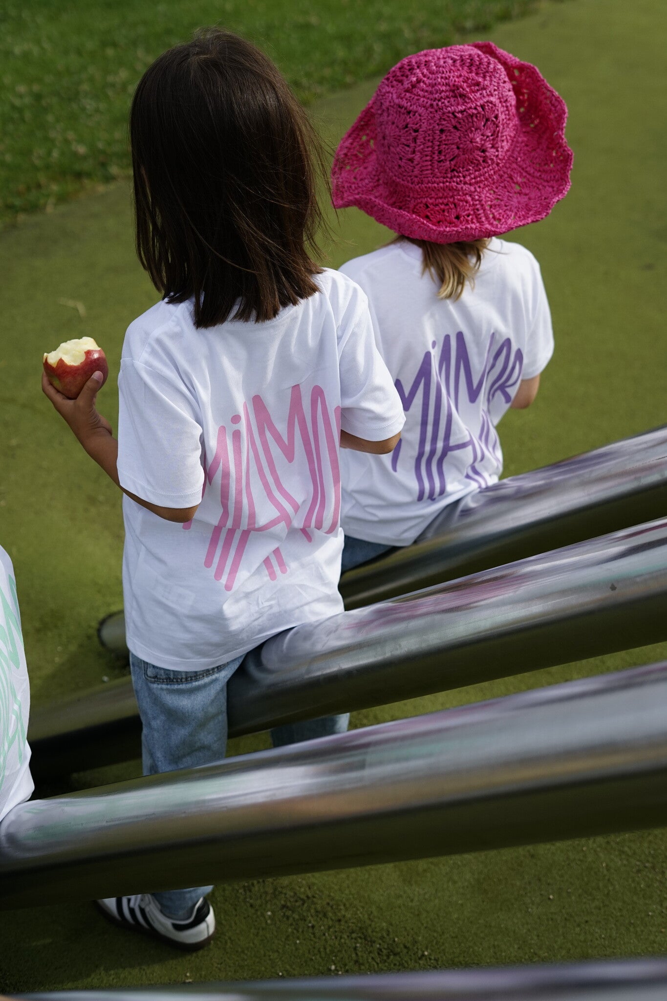 T-shirt blanc Mini Miamor - rose pâle