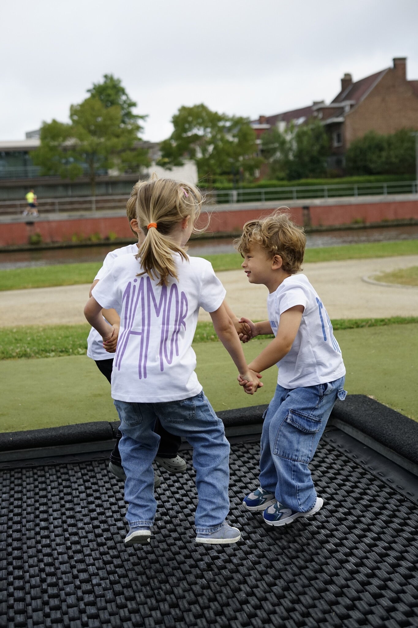 T-shirt blanc Mini Miamor - violet pastel