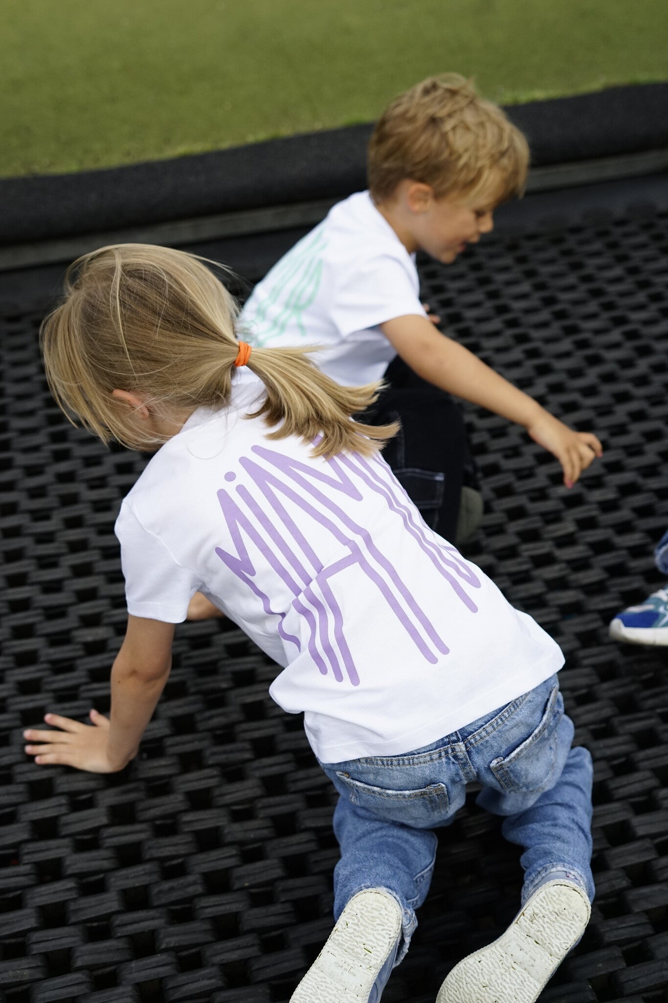 T-shirt blanc Mini Miamor - violet pastel