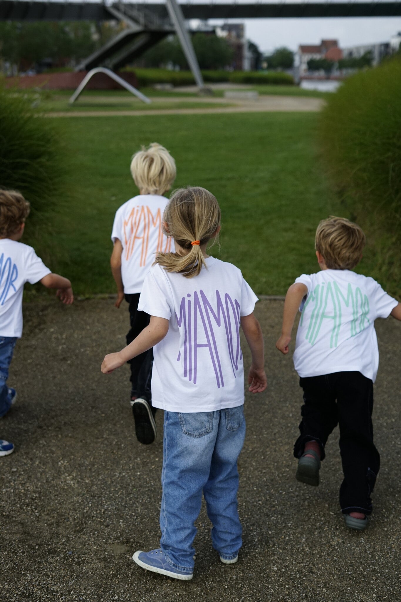 T-shirt blanc Mini Miamor - violet pastel