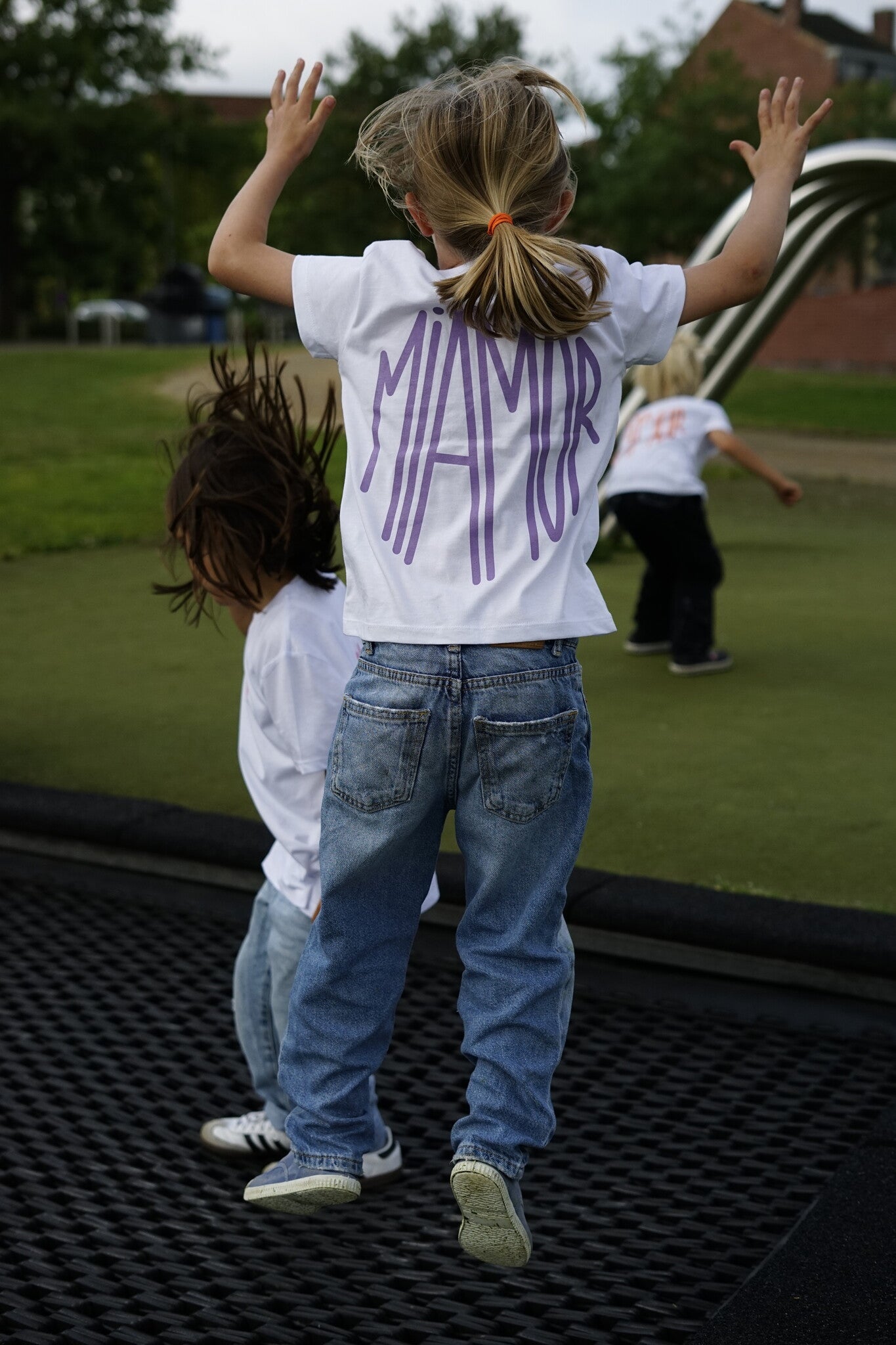 T-shirt blanc Mini Miamor - violet pastel