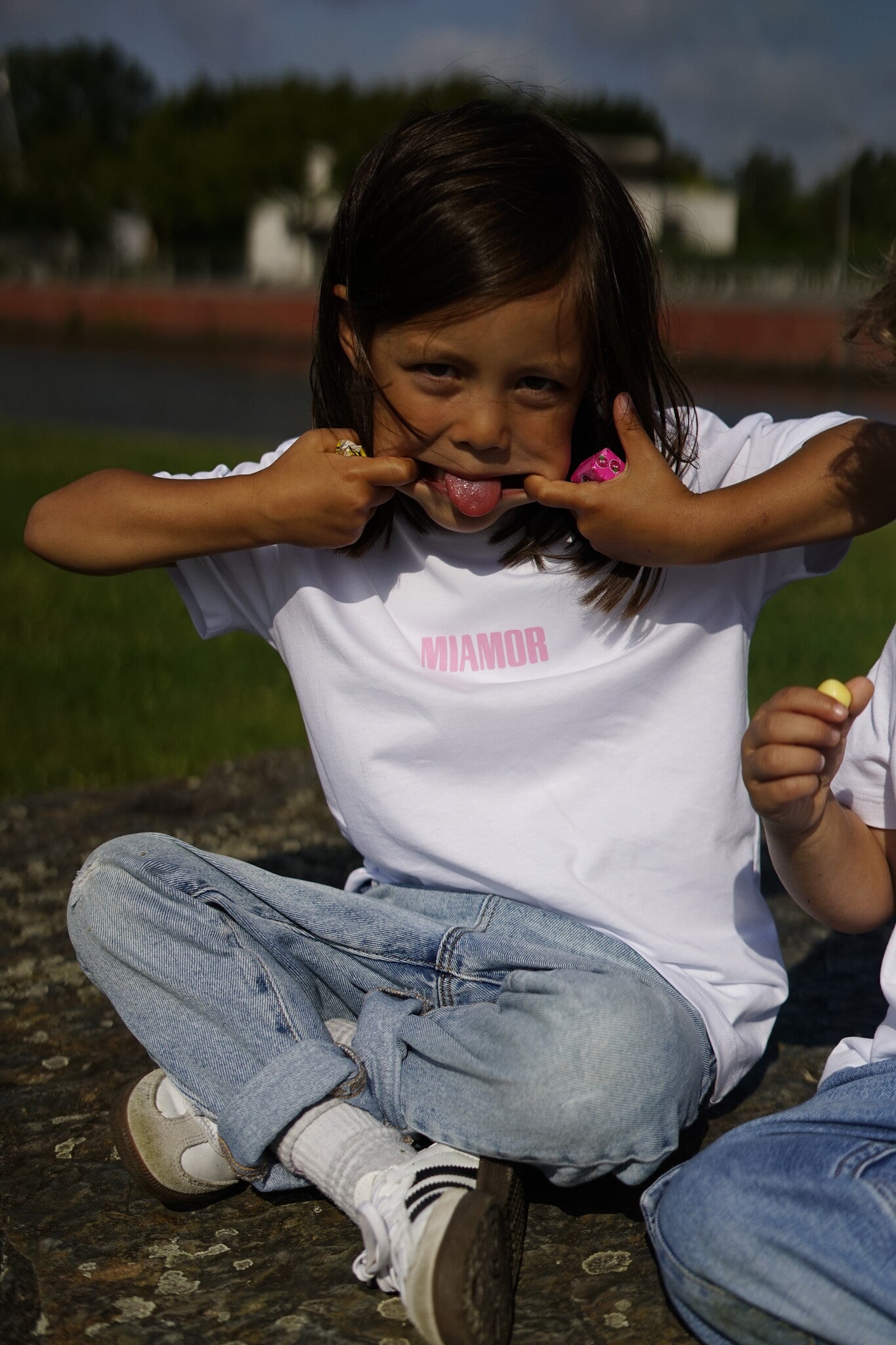 T-shirt blanc Mini Miamor - rose pâle