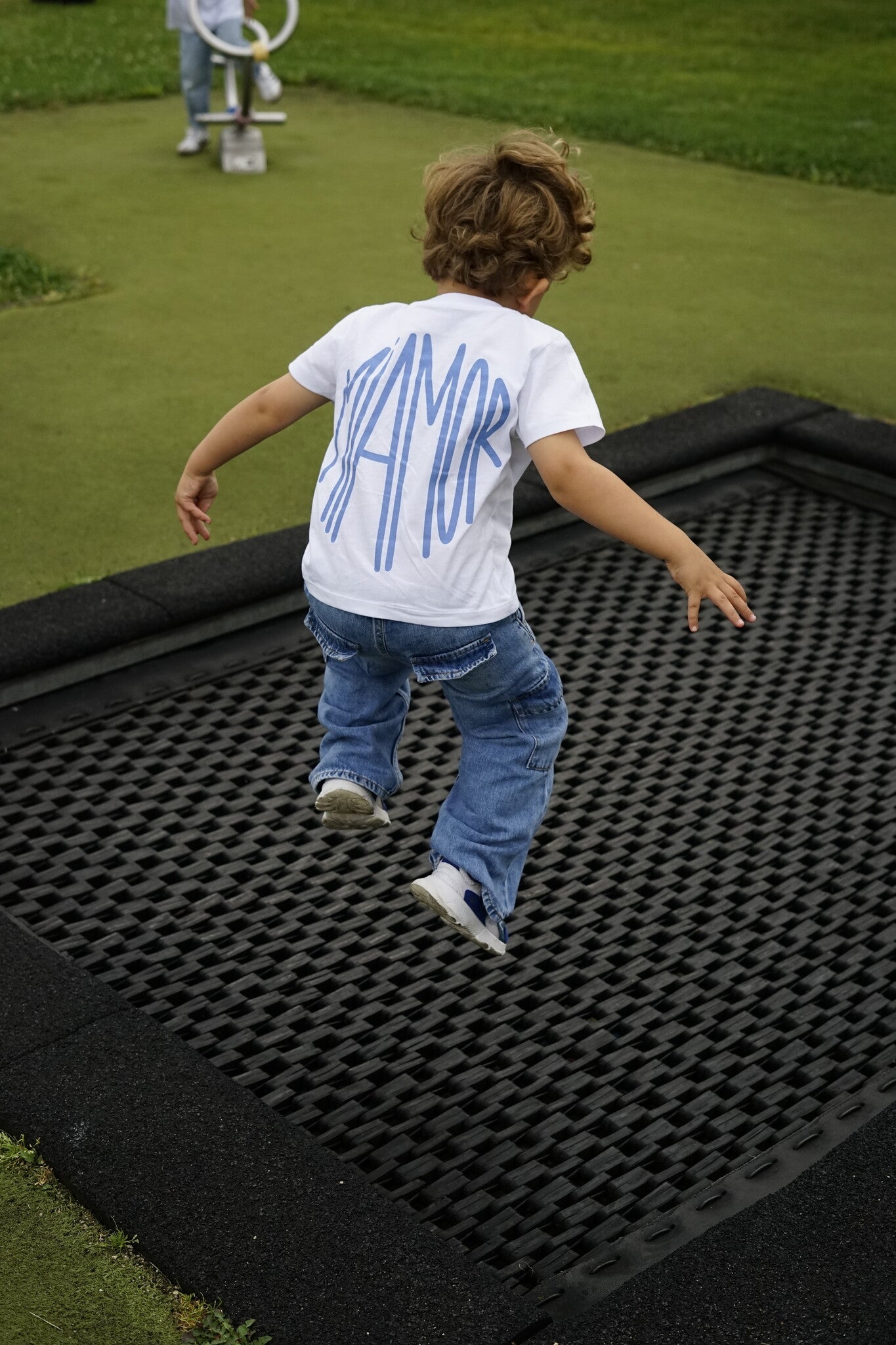 T-shirt blanc Mini Miamor - bleu pastel