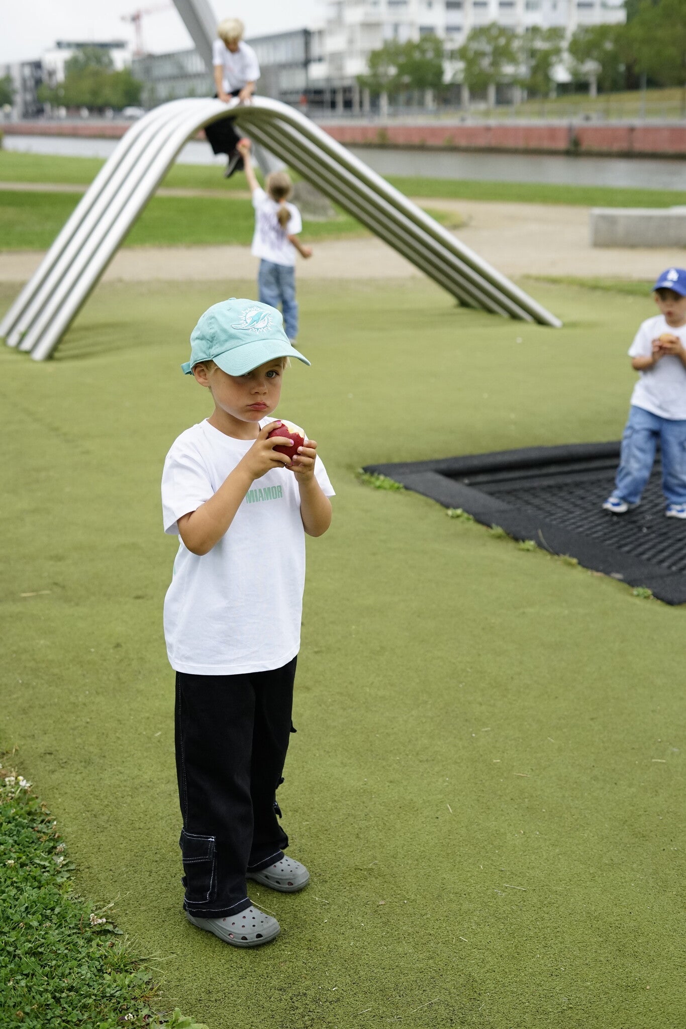 T-shirt blanc Mini Miamor - vert pastel