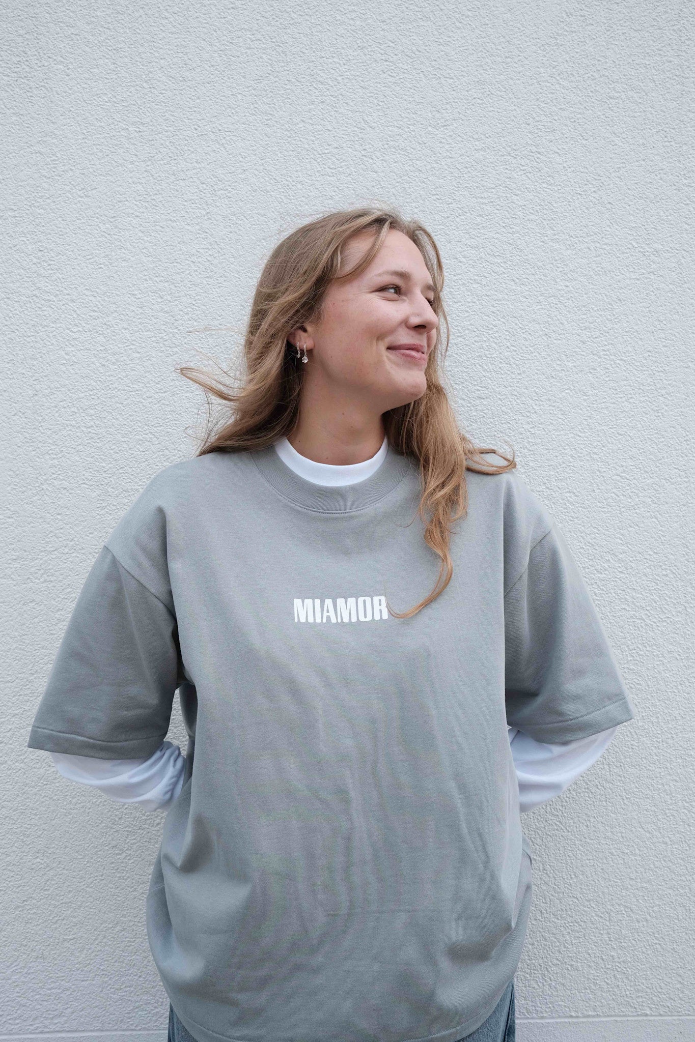 Miamor unisex superheet T-shirt - steengrijs