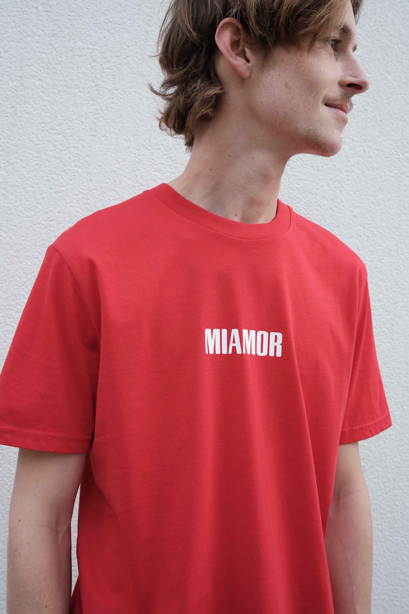 Miamor unisex T-shirt rood - wit logo